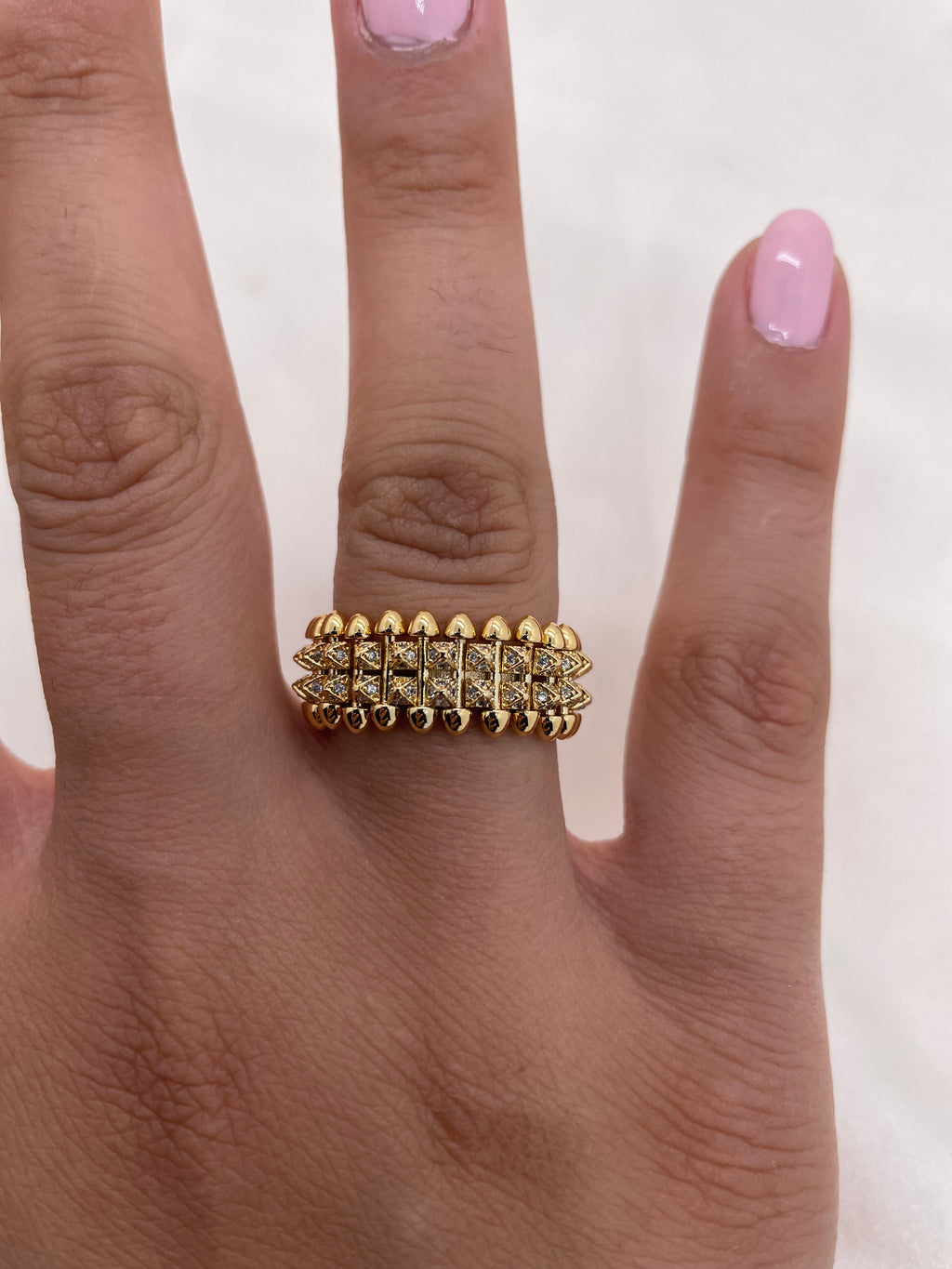 Clash  with zircon ring