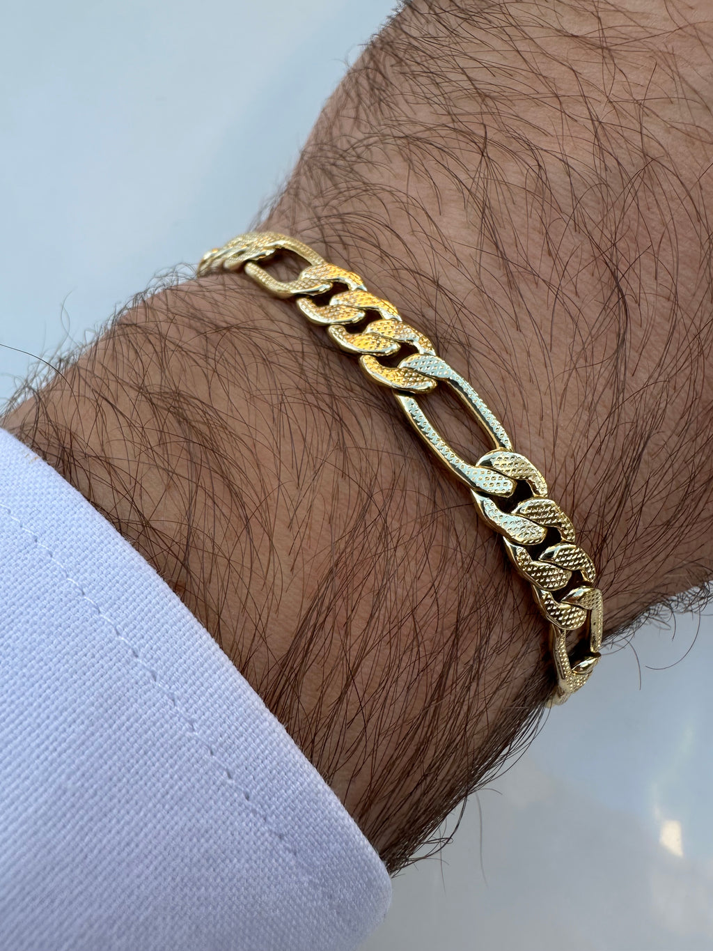 Stamped chain bracelet