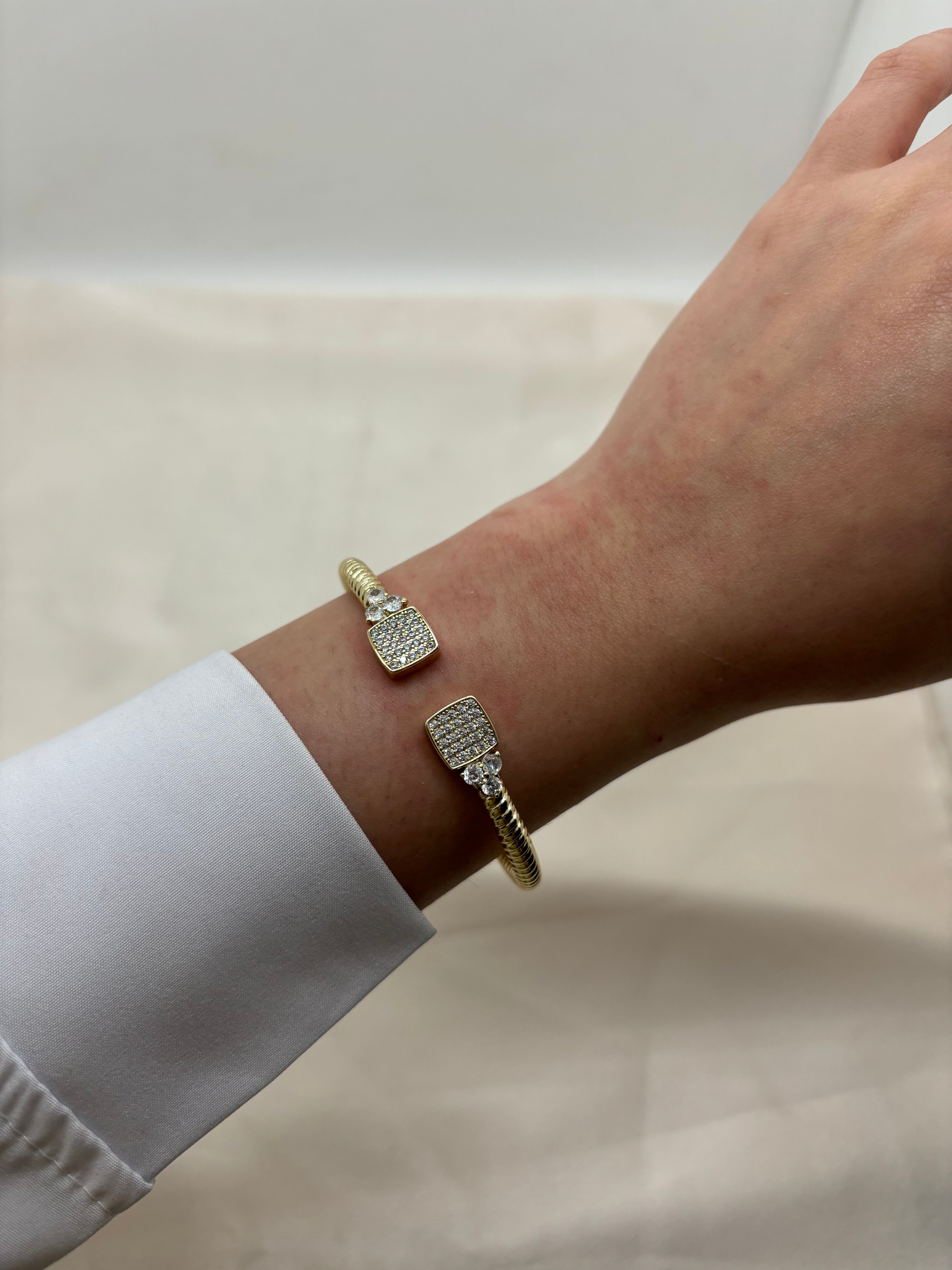 Zircon cube bangle