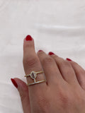 Two layer Zircon Ring