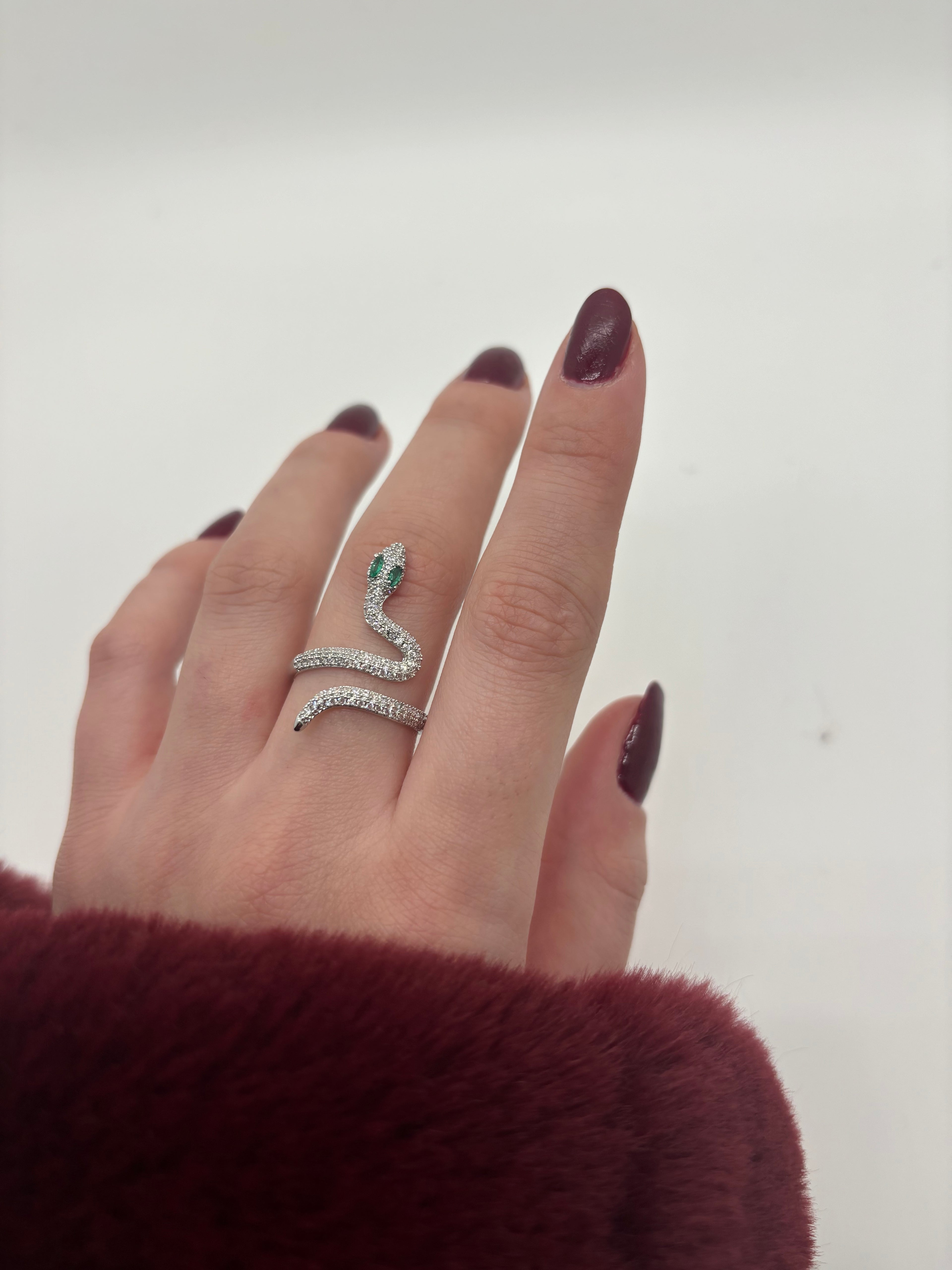 Silver snake ring