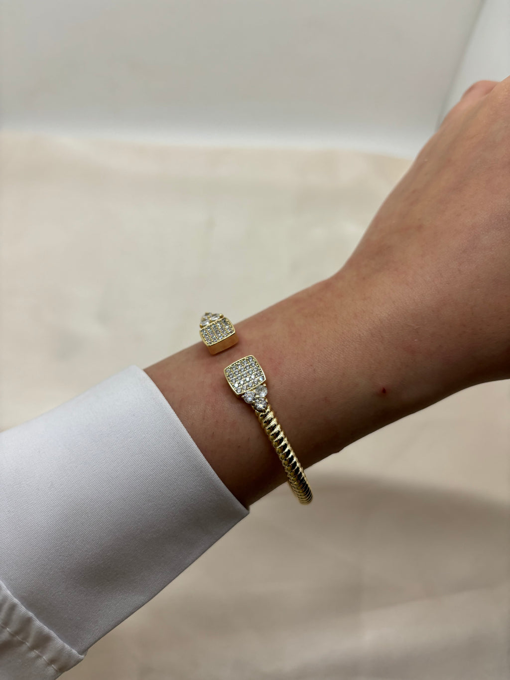 Zircon cube bangle