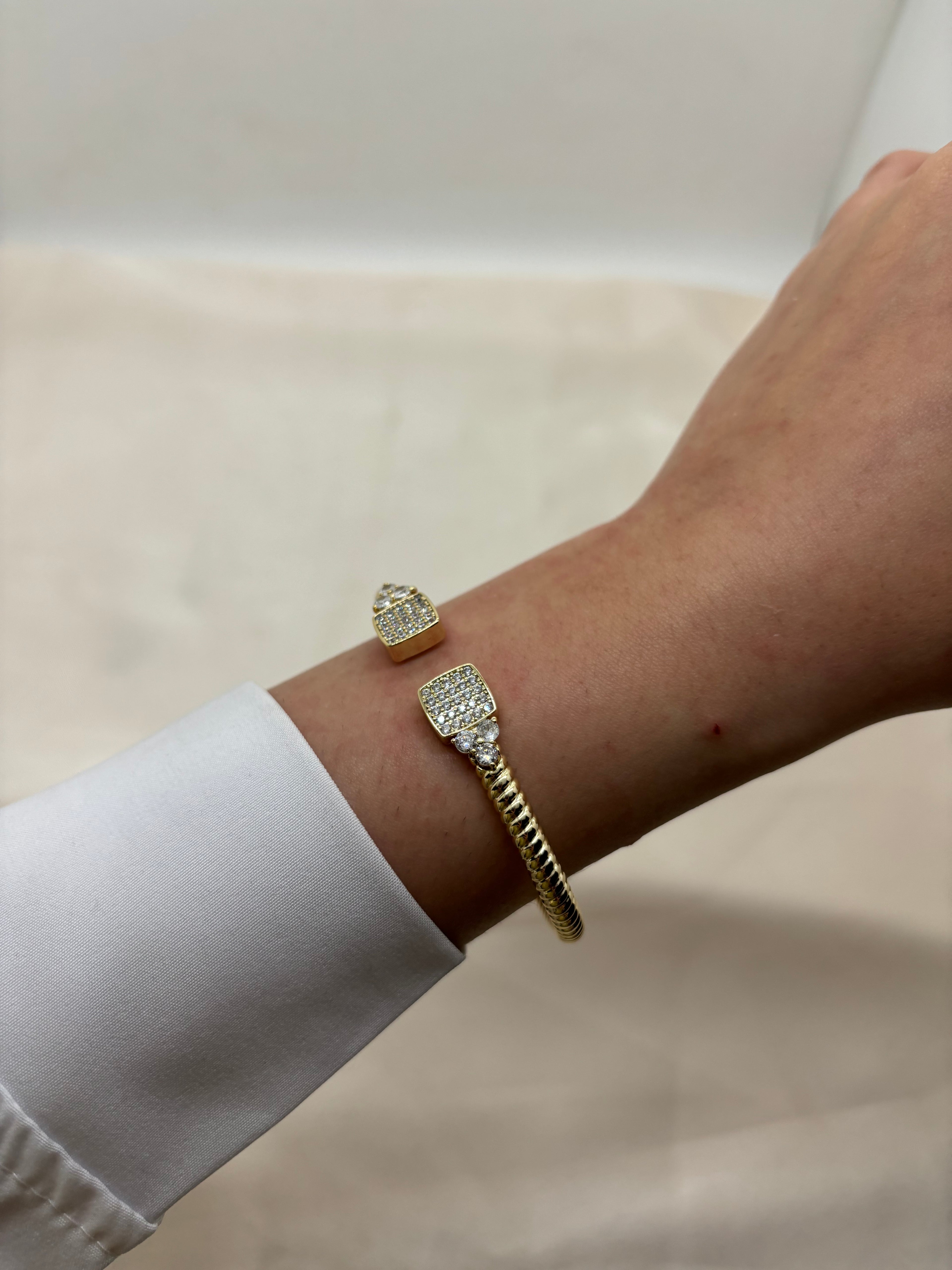 Zircon cube bangle