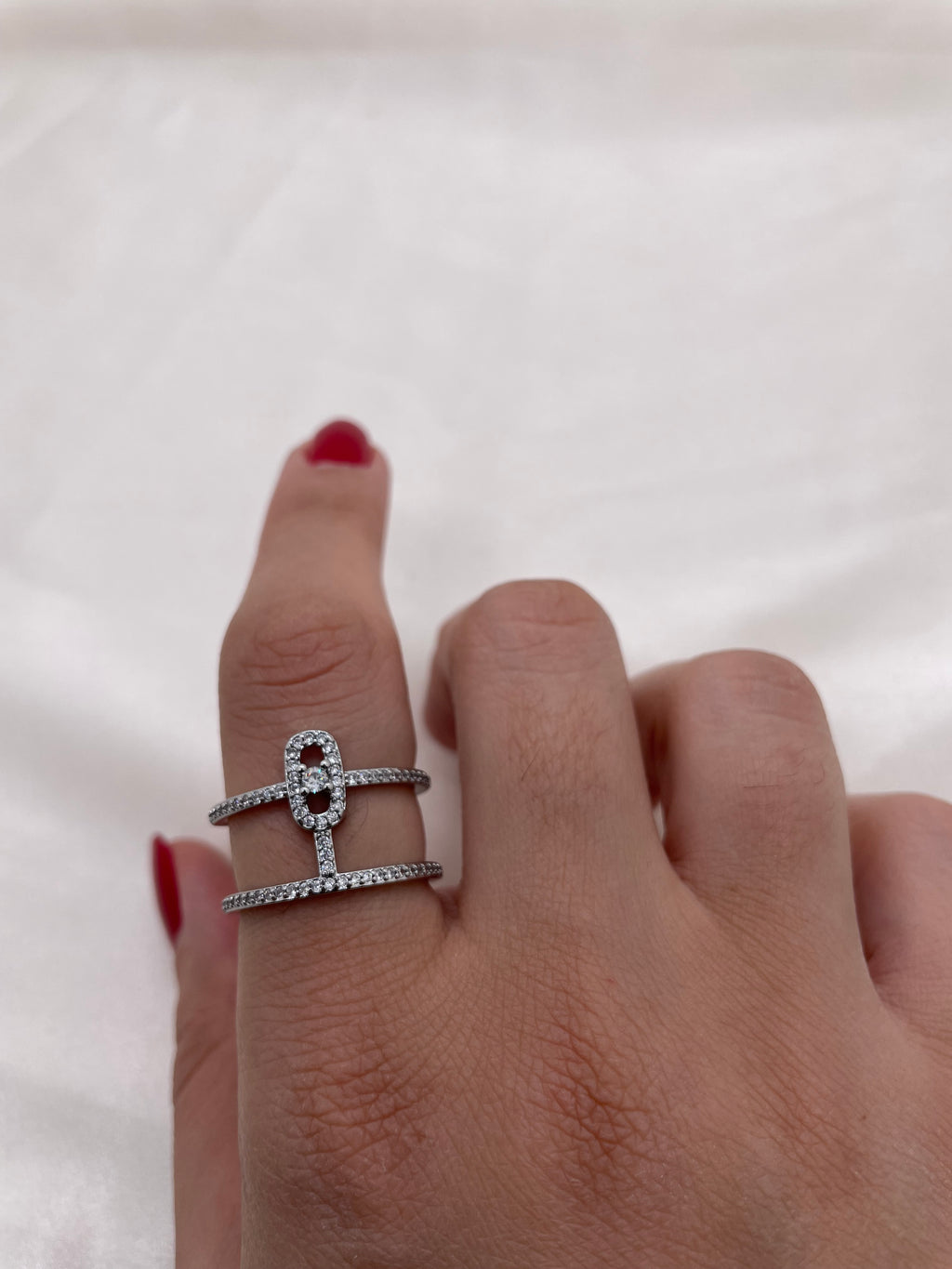 Two layer Zircon Ring