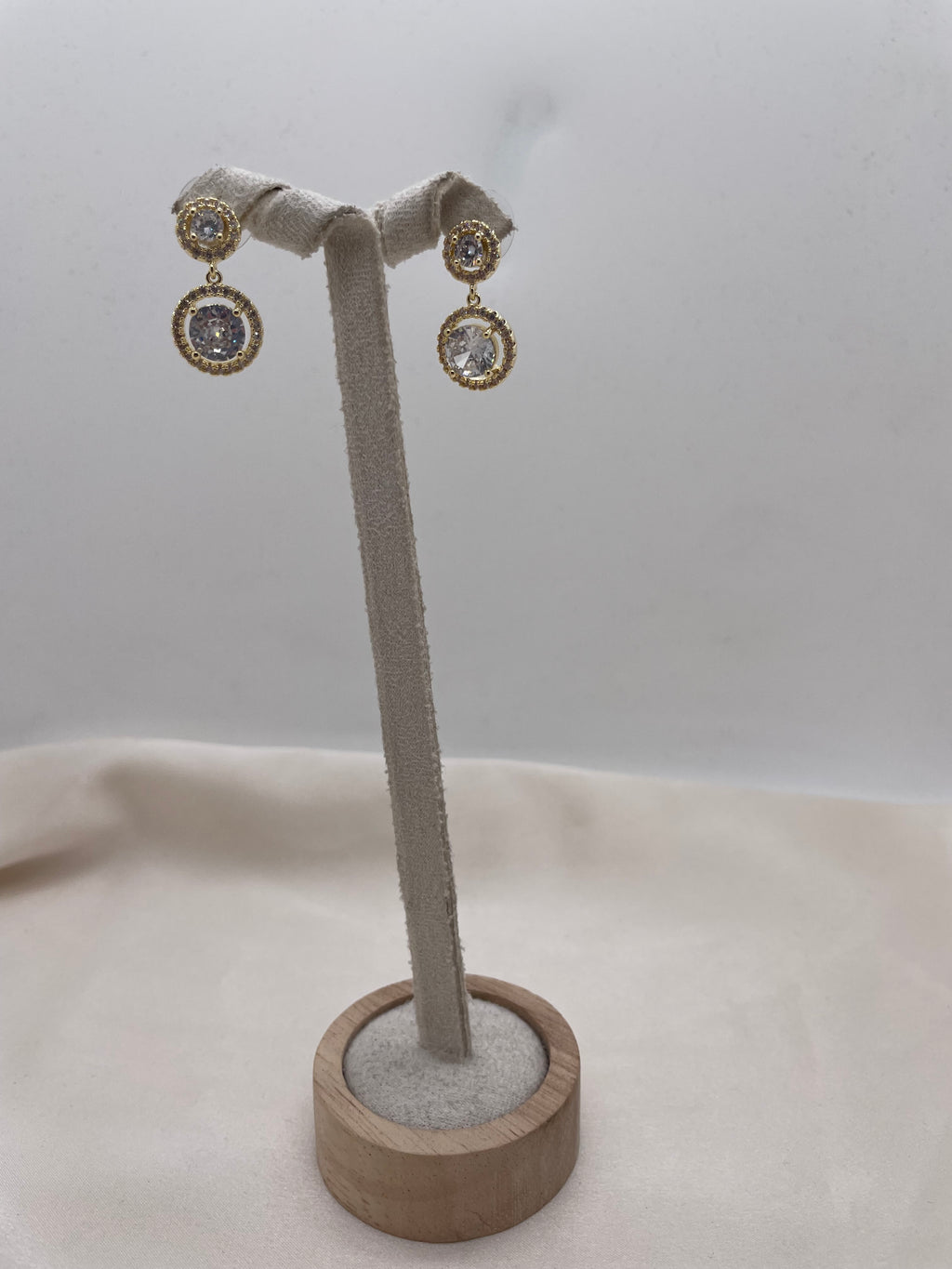 Rounded Crystal Earrings