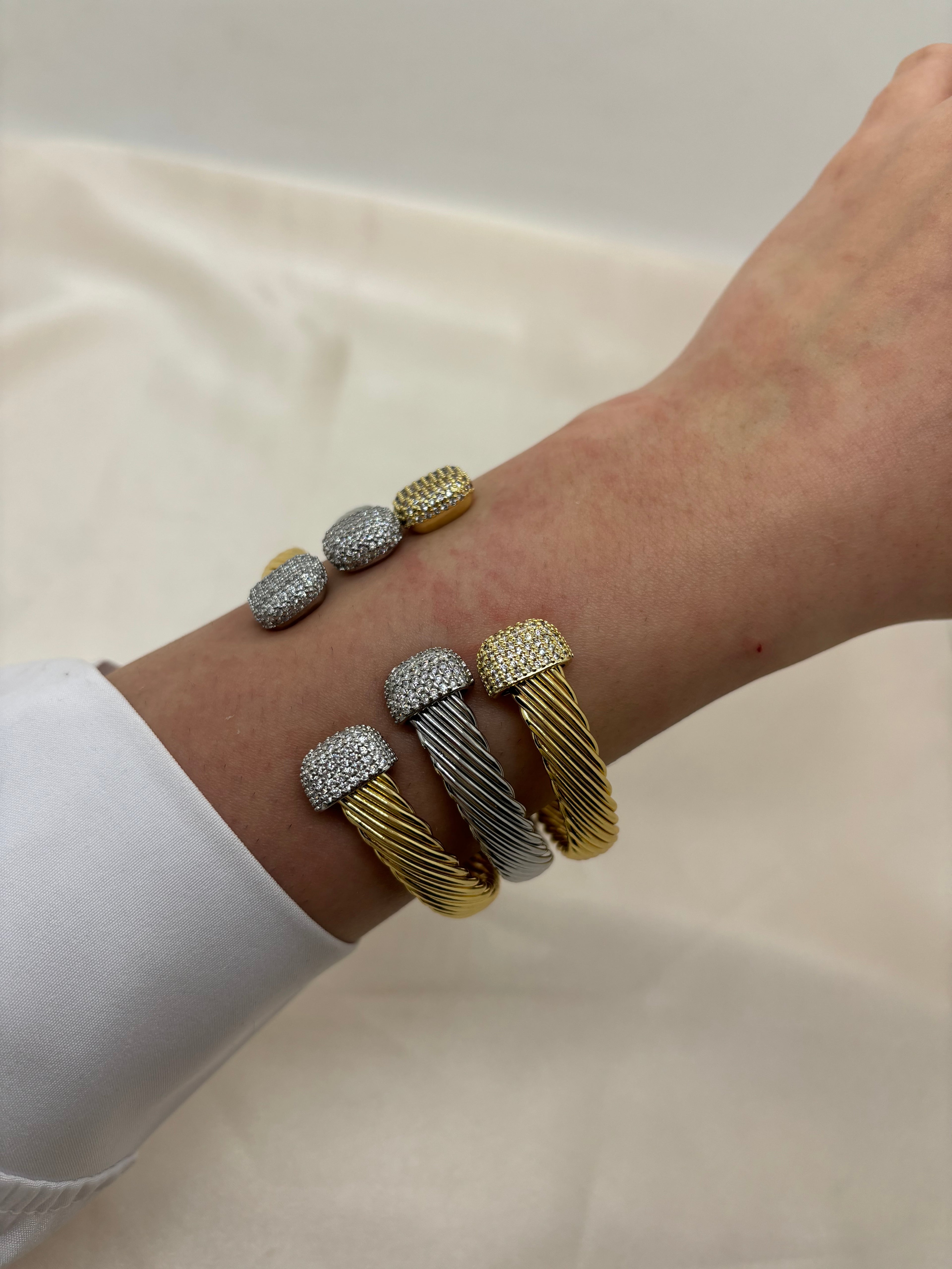Zircon rectangle bangle