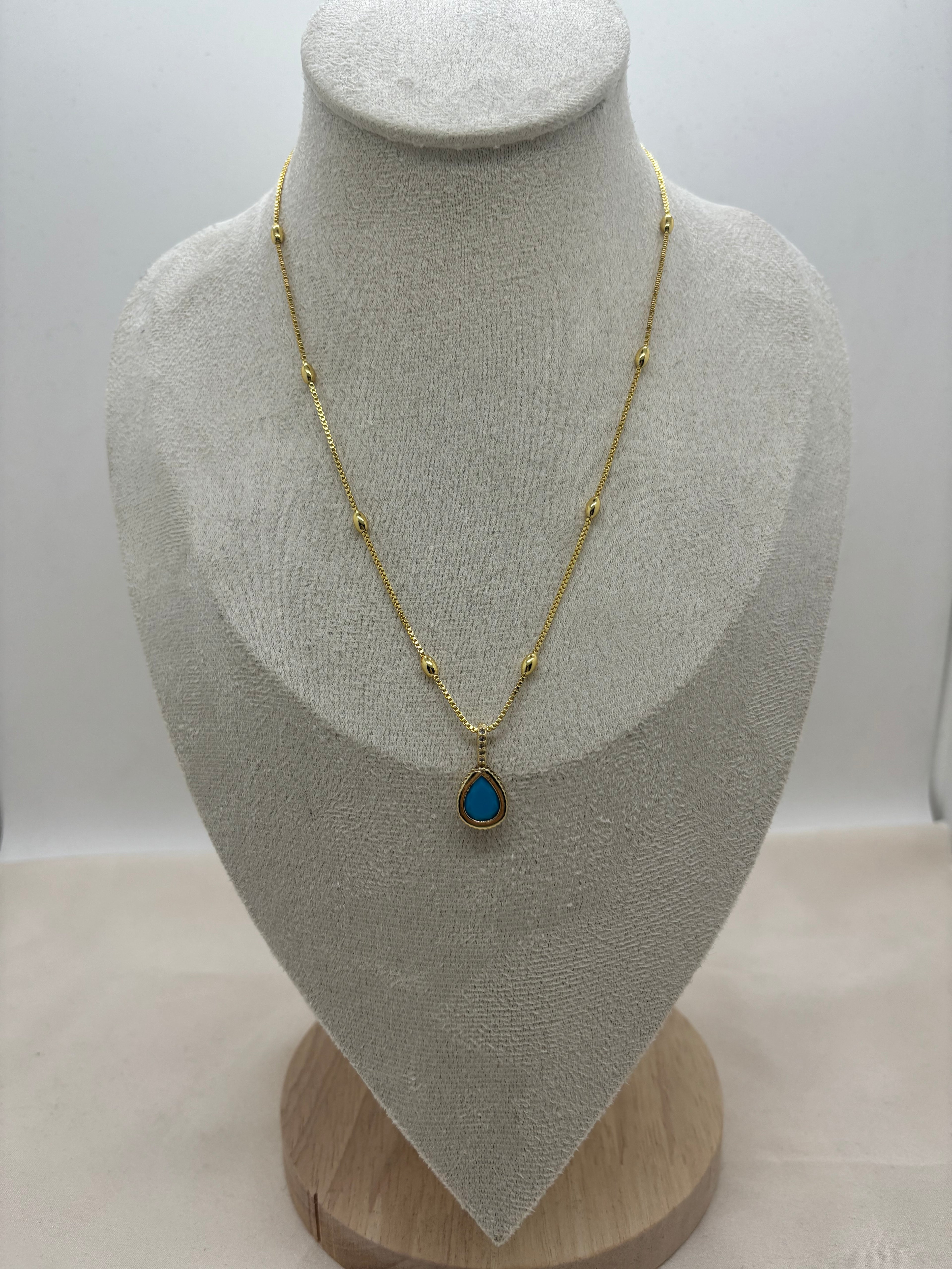 Blue Drop Necklace