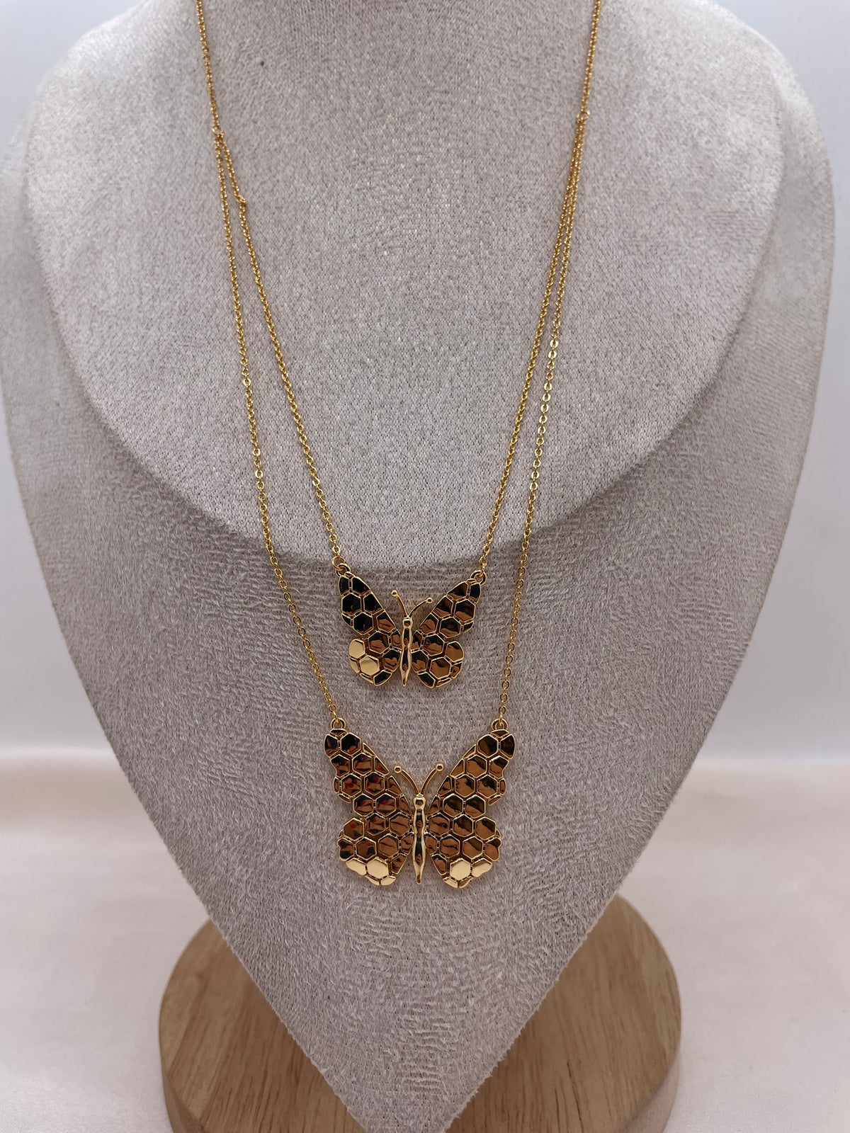 Double Layer Butterfly Necklace