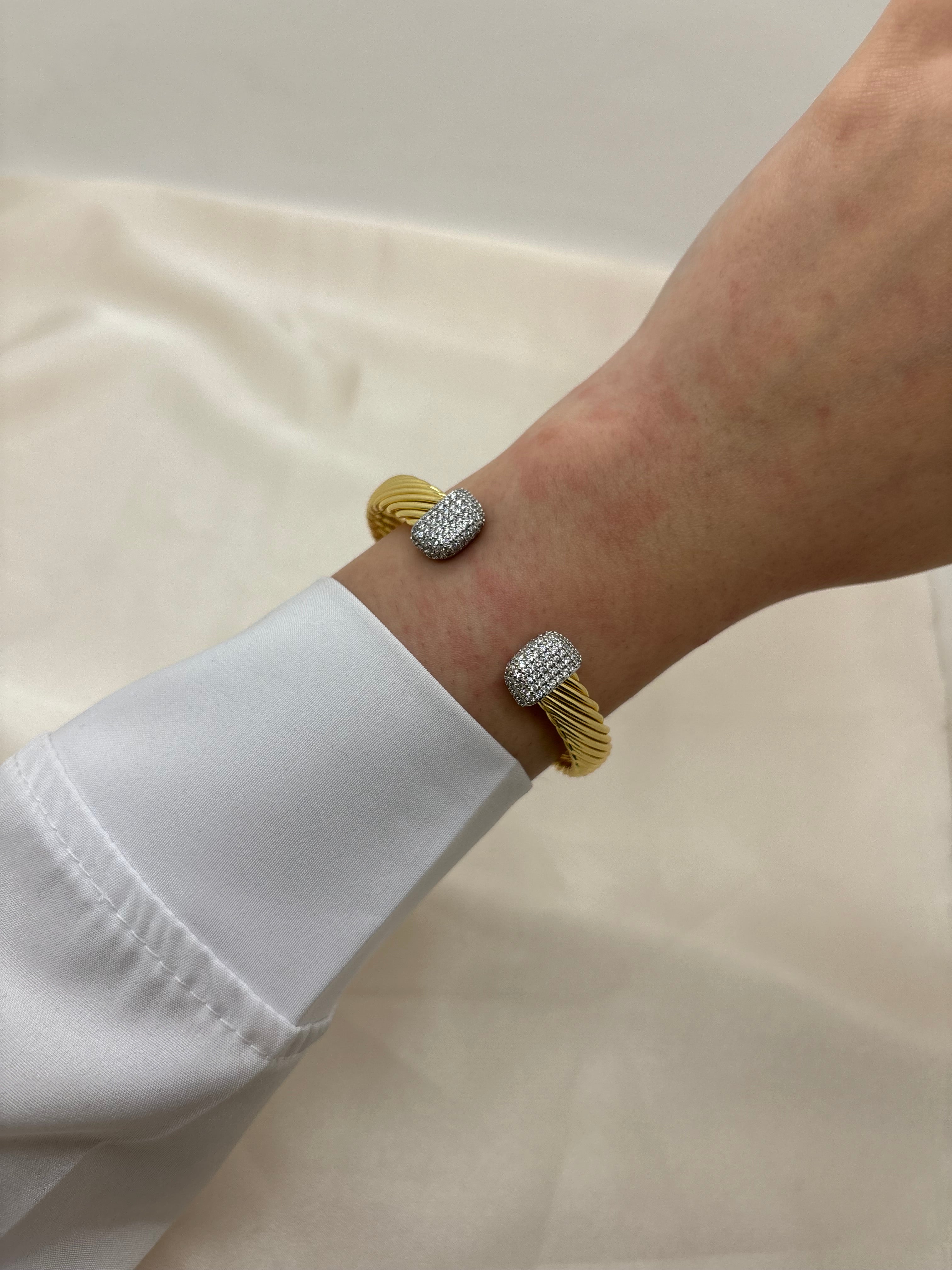 Zircon rectangle bangle