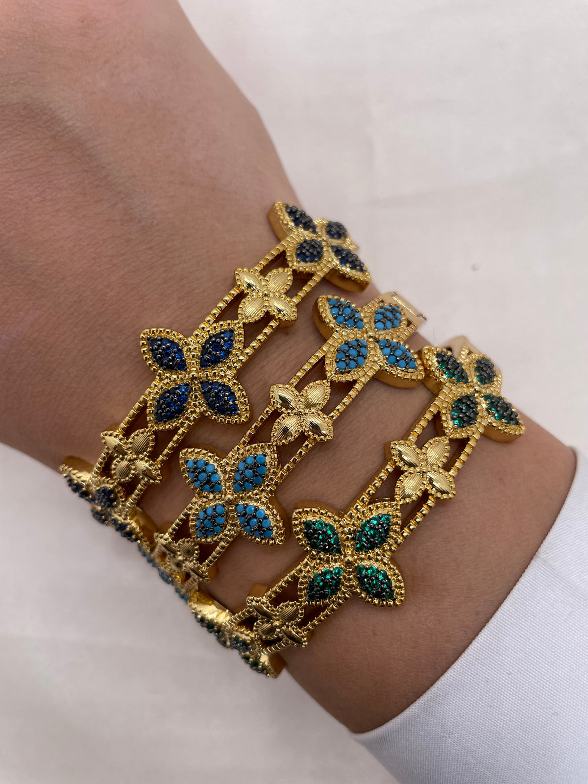 Colored Flower Bangle