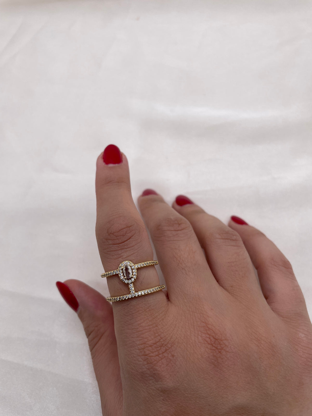 Two layer Zircon Ring
