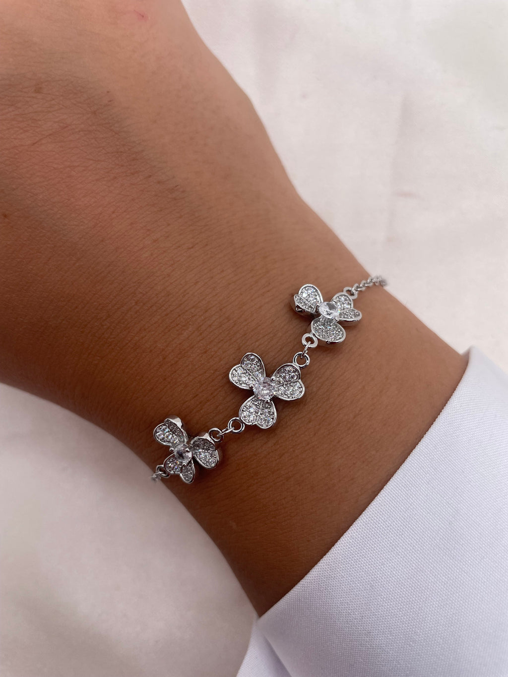 Silver Flower Bracelet
