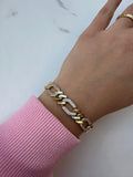 Oval zircon chain bracelet