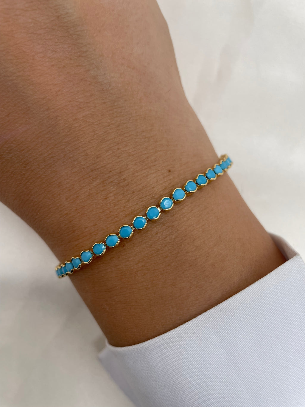 Round Blue Zircon Bracelet