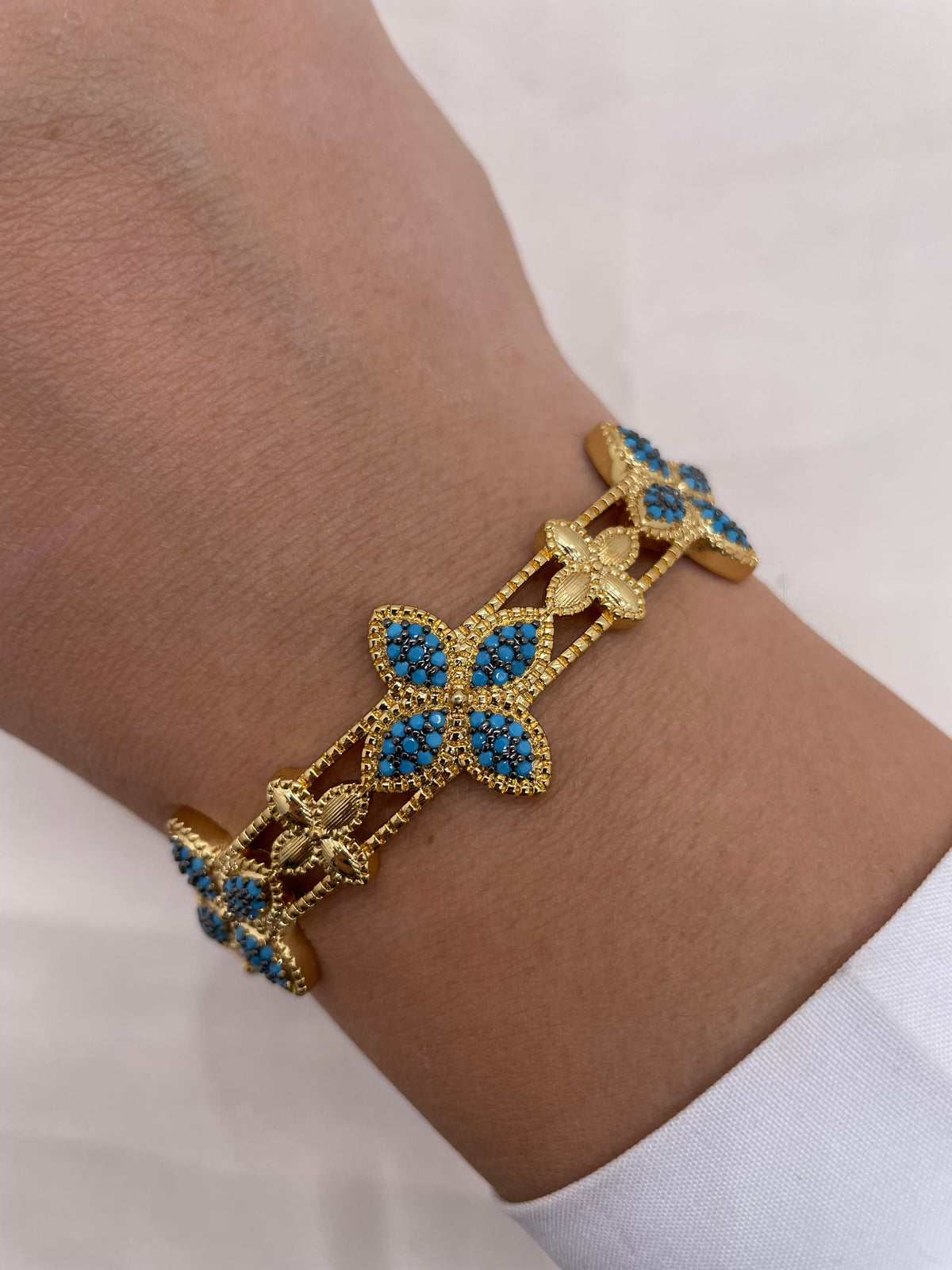 Colored Flower Bangle