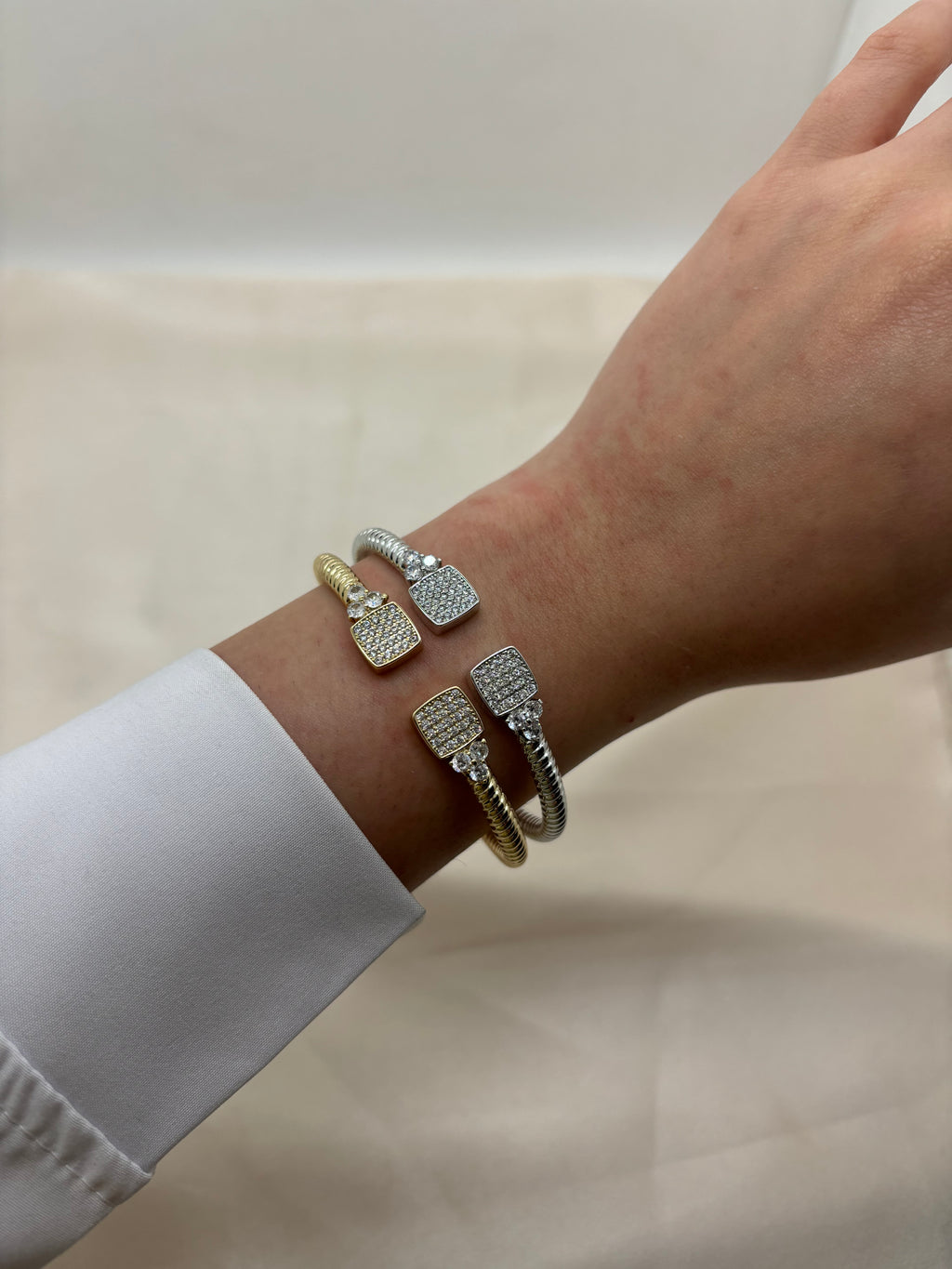 Zircon cube bangle