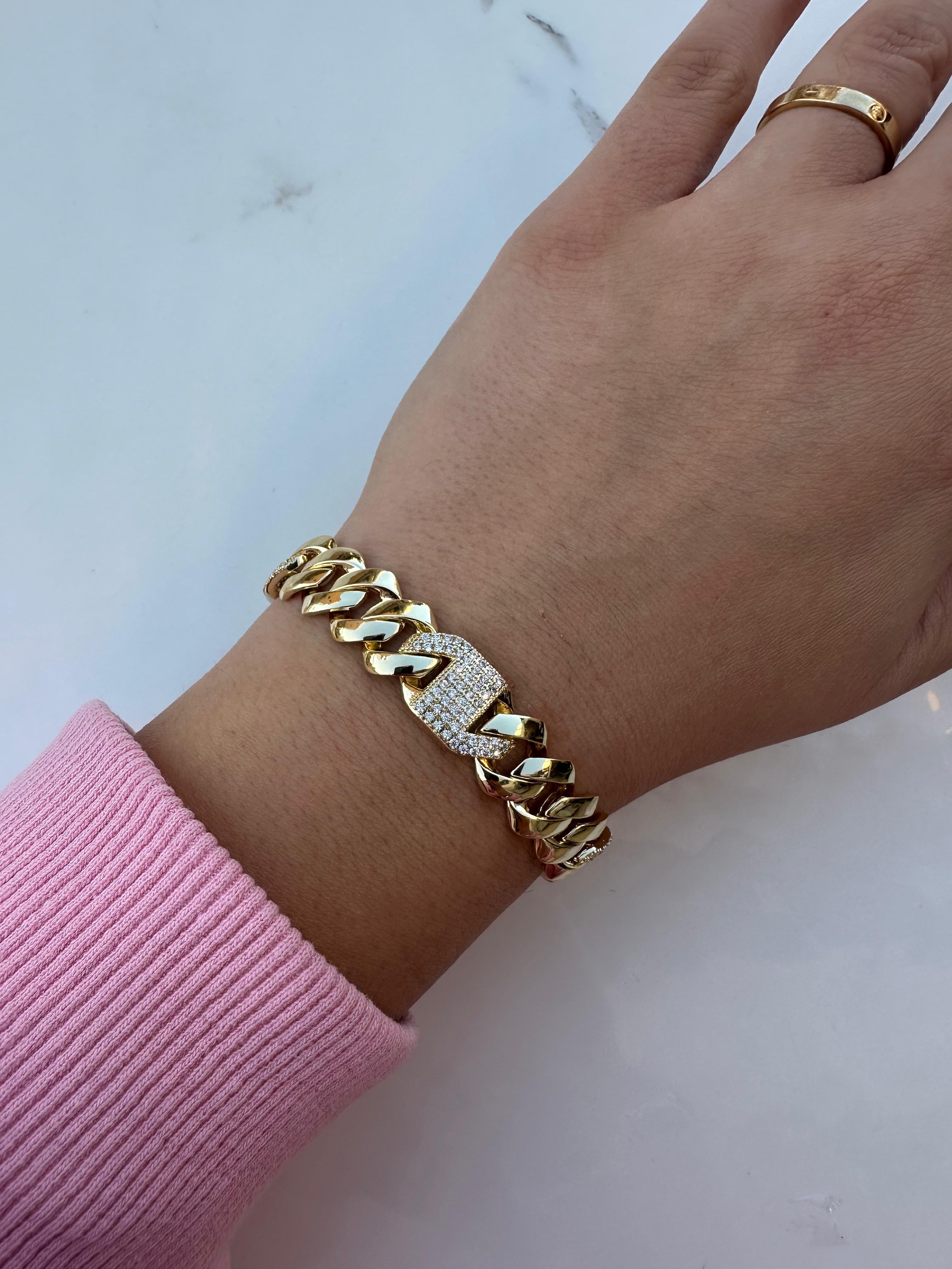 N zircon chain bracelet