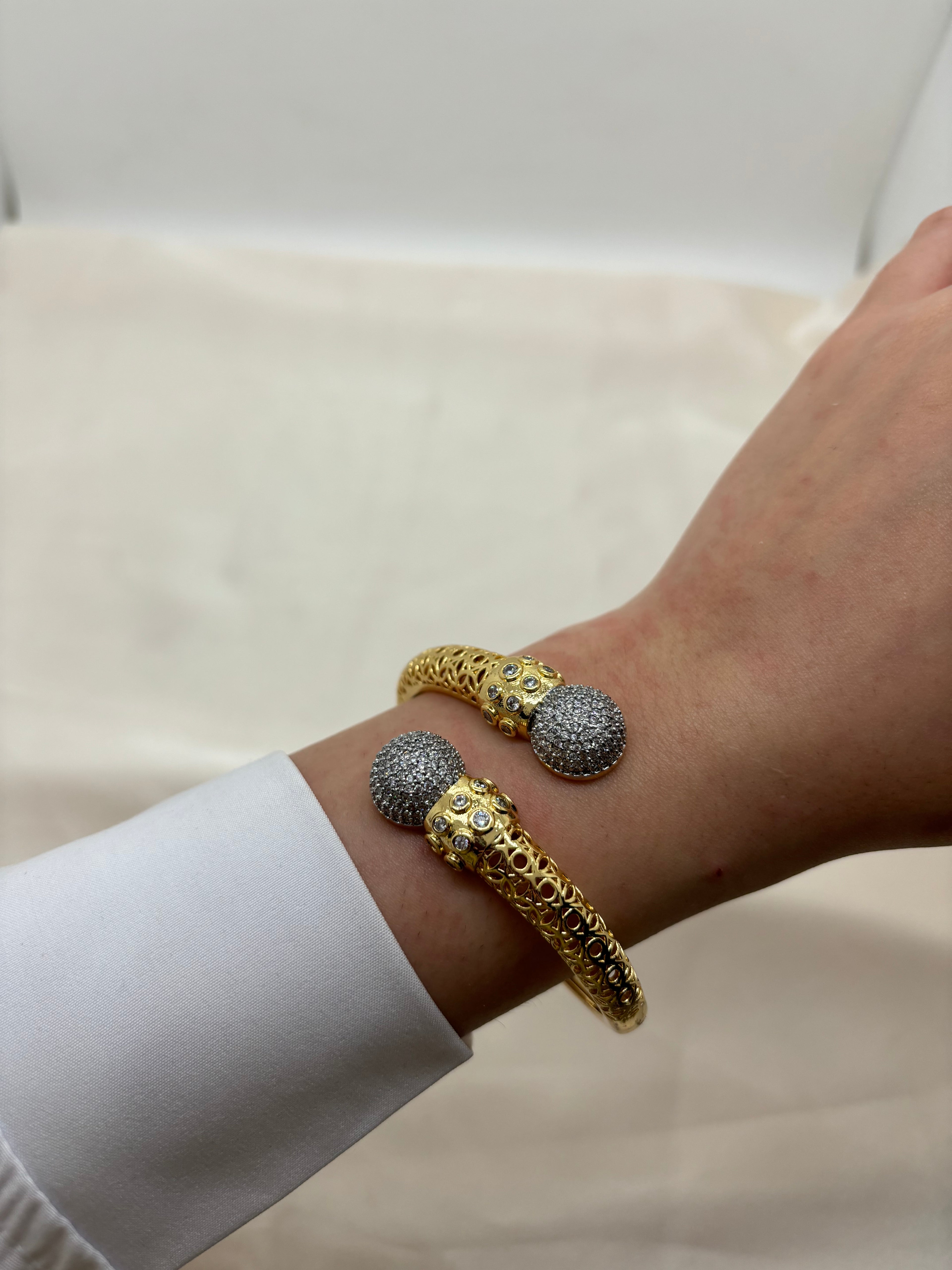 Colorful zircon bangle