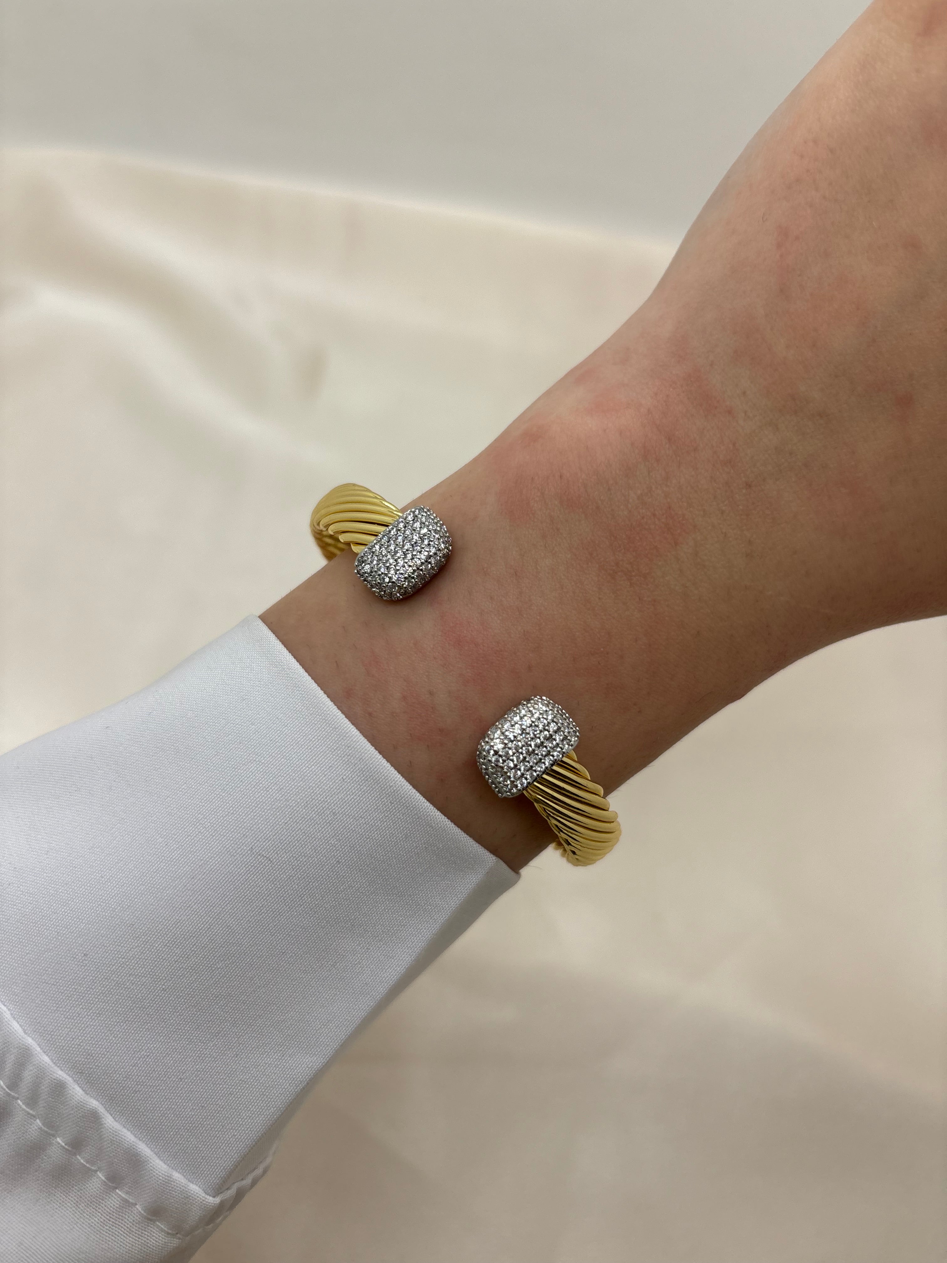 Zircon rectangle bangle