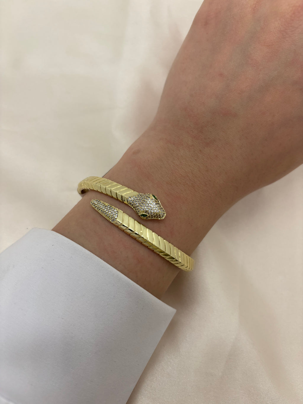 Snake with zircon bangle