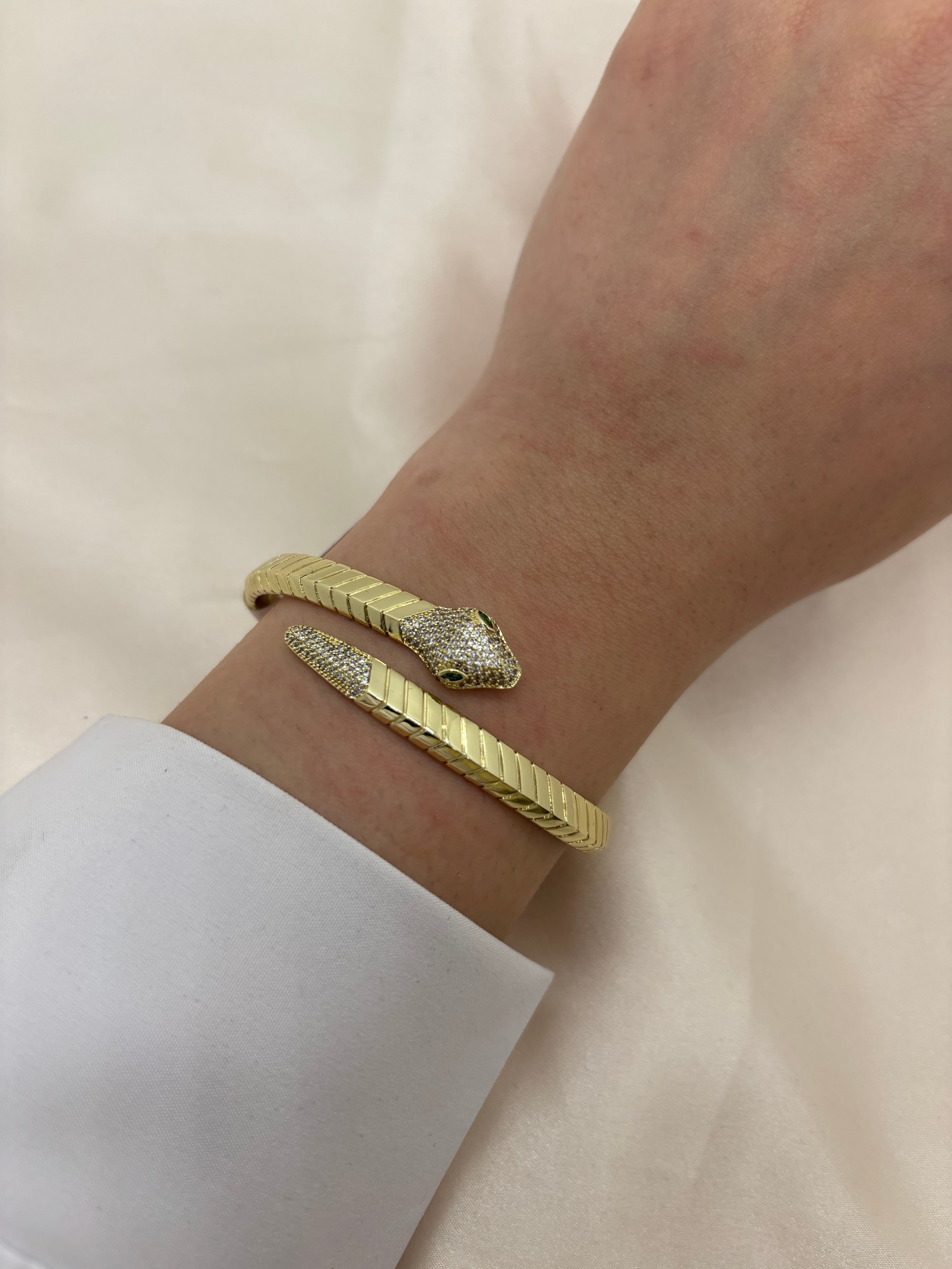 Snake with zircon bangle
