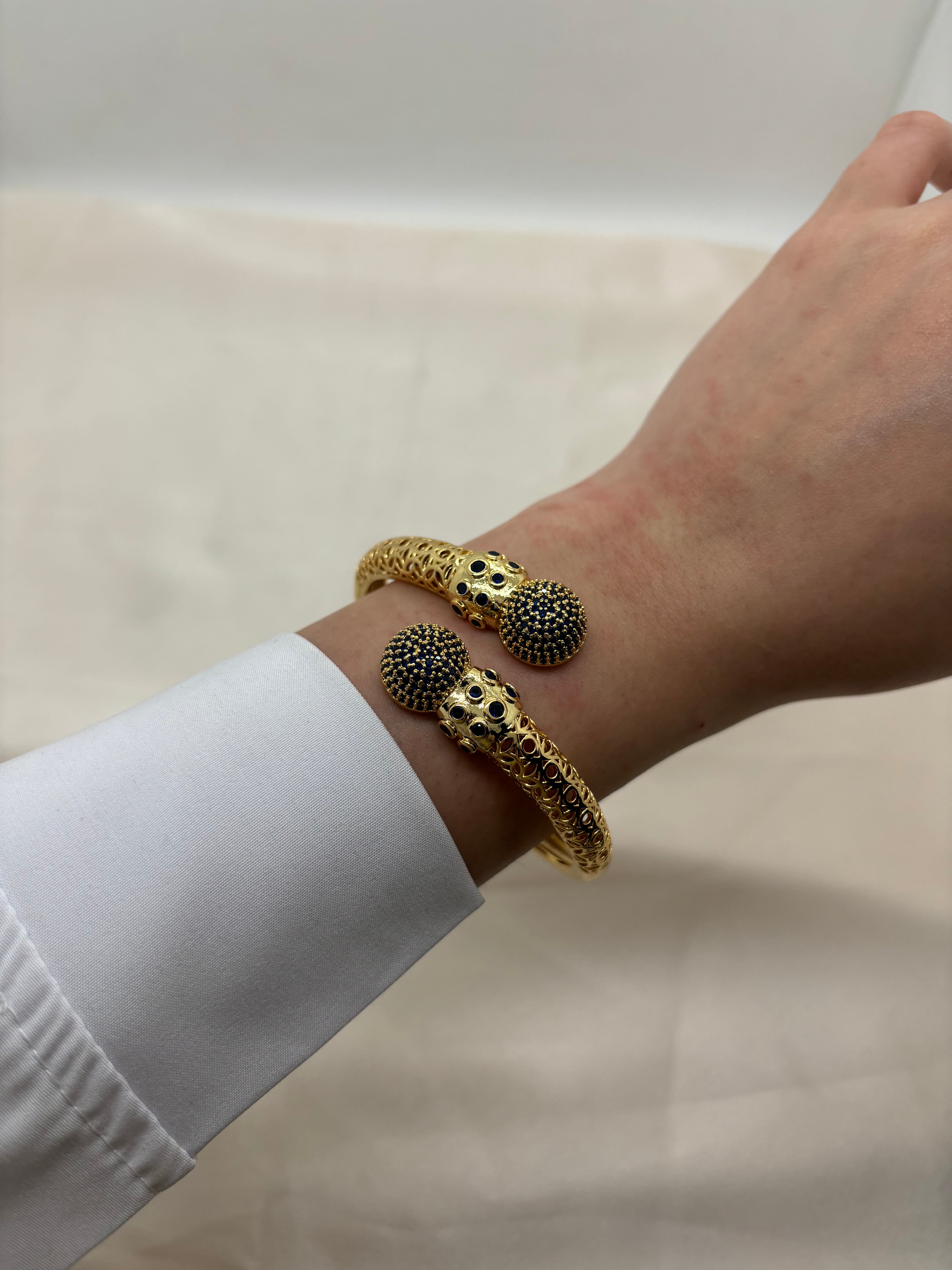Colorful zircon bangle
