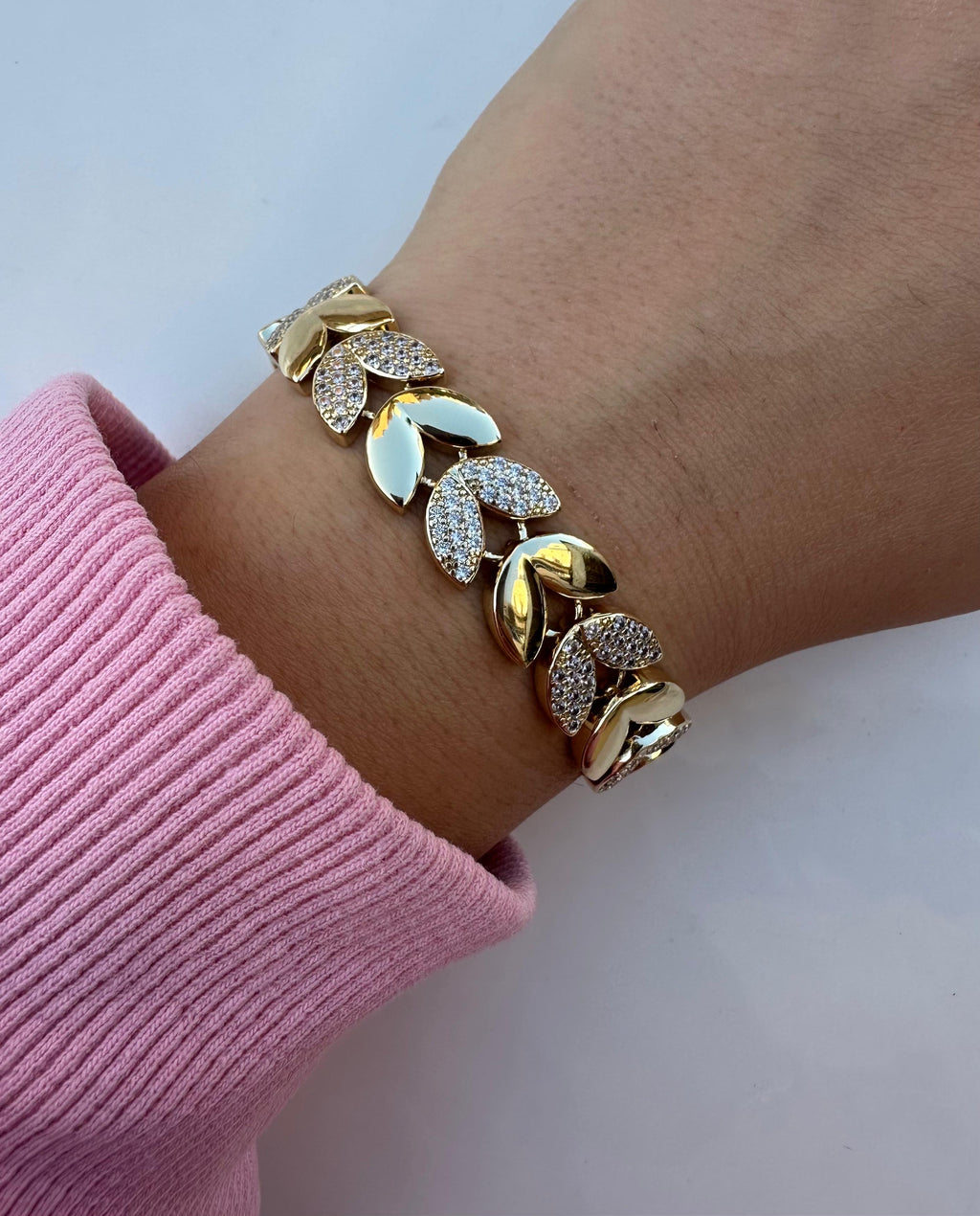 Big Leaf zircon bracelet