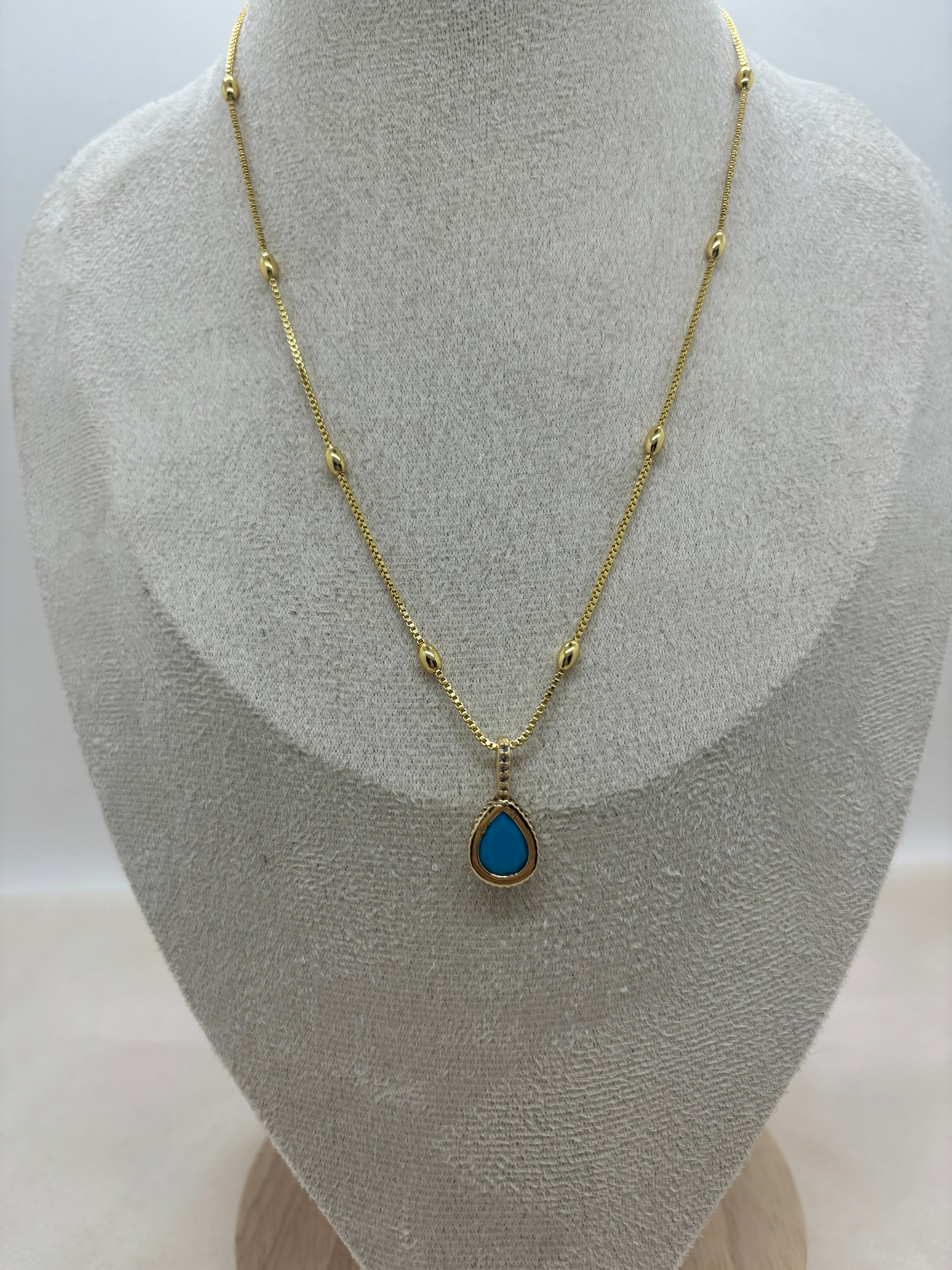 Blue Drop Necklace