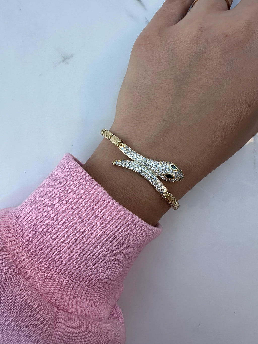 Snake zircon bracelet