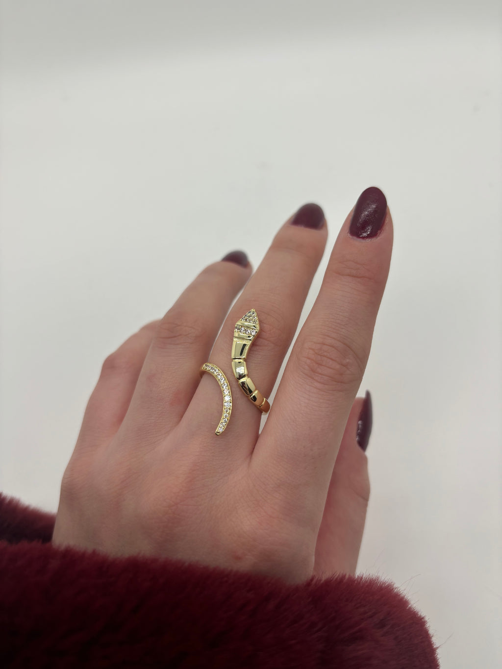 Snake zircon ring