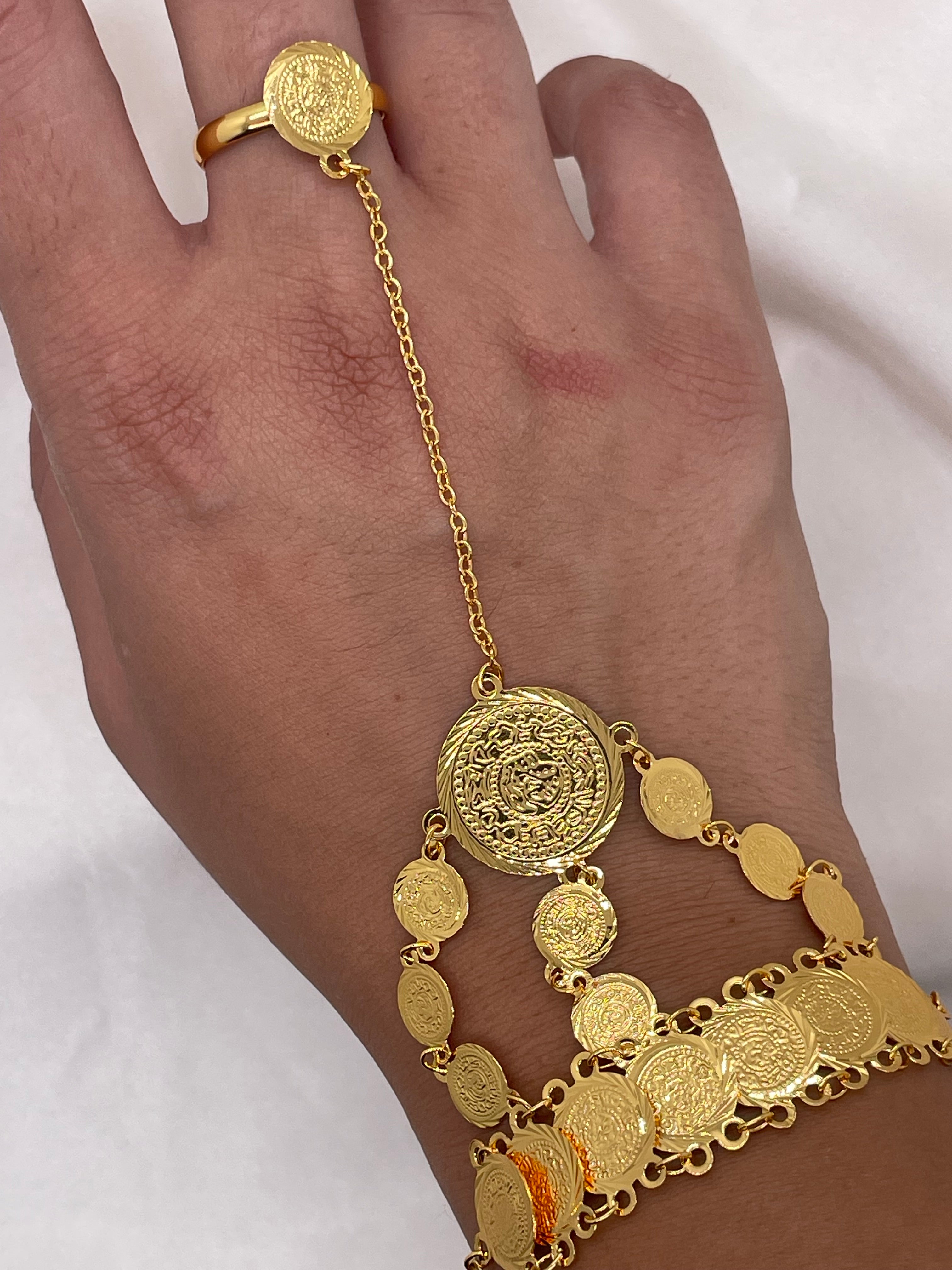 Vintage Lira Hand Chain