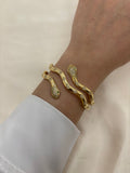 Multi waves snake bangle