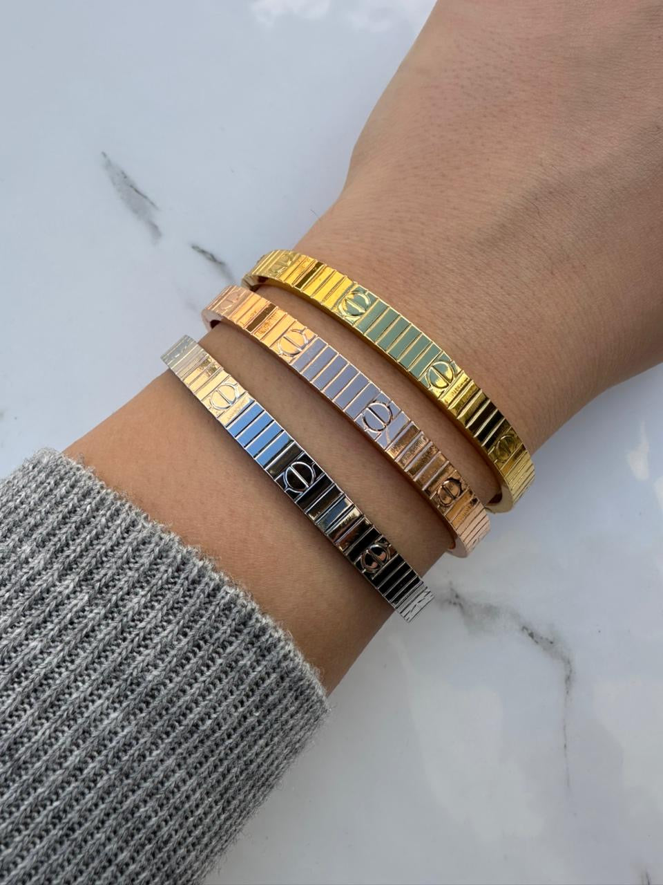 Trendy Cartier love bangles set