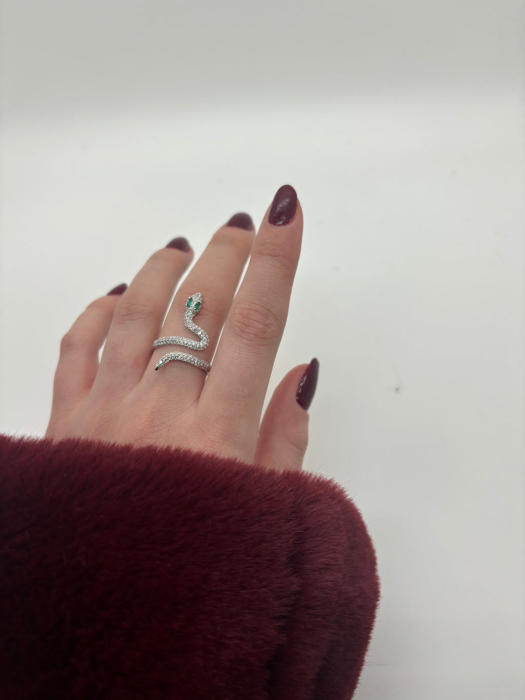 Silver snake ring