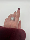 Trio chain silver ring