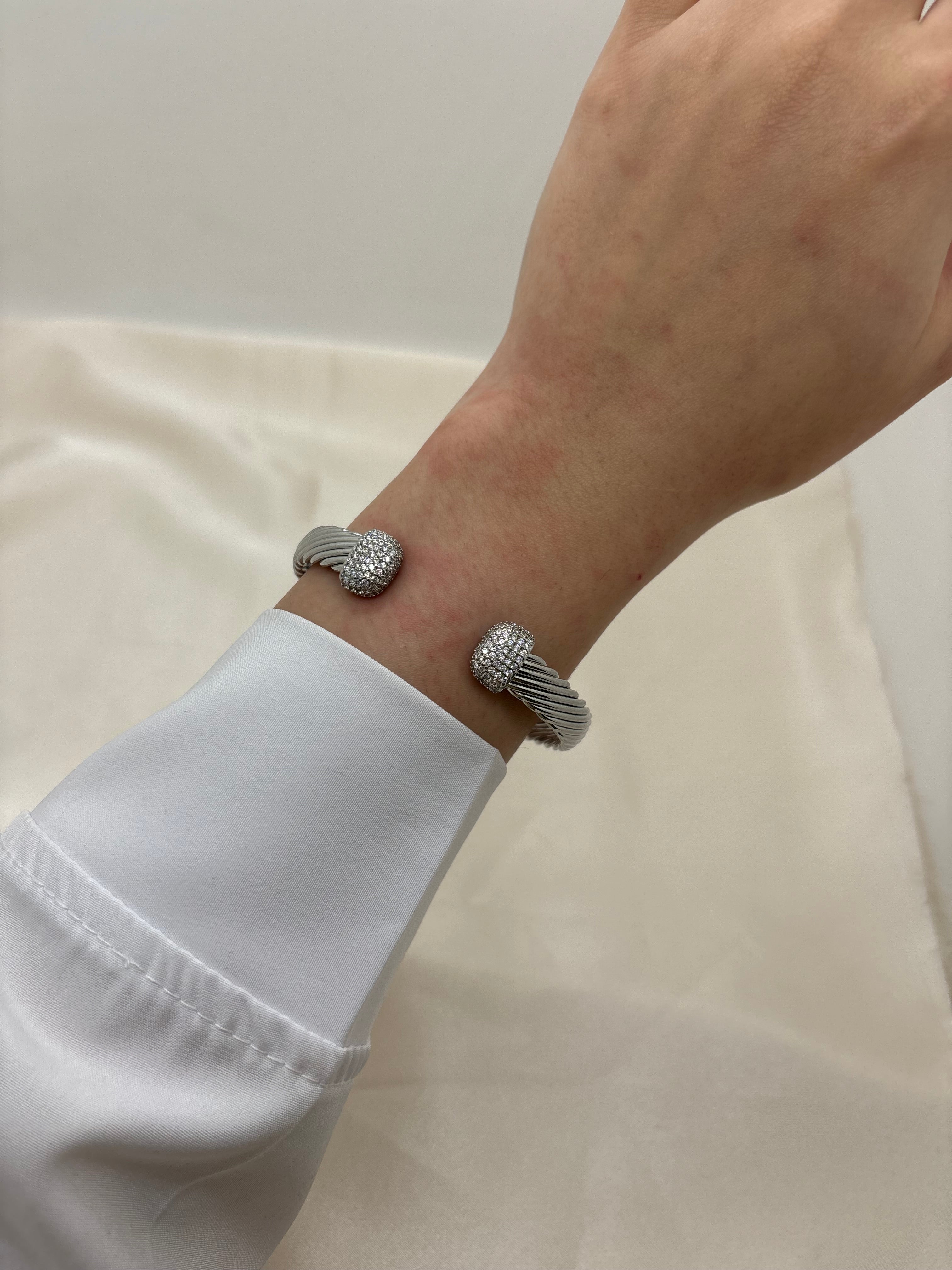 Zircon rectangle bangle