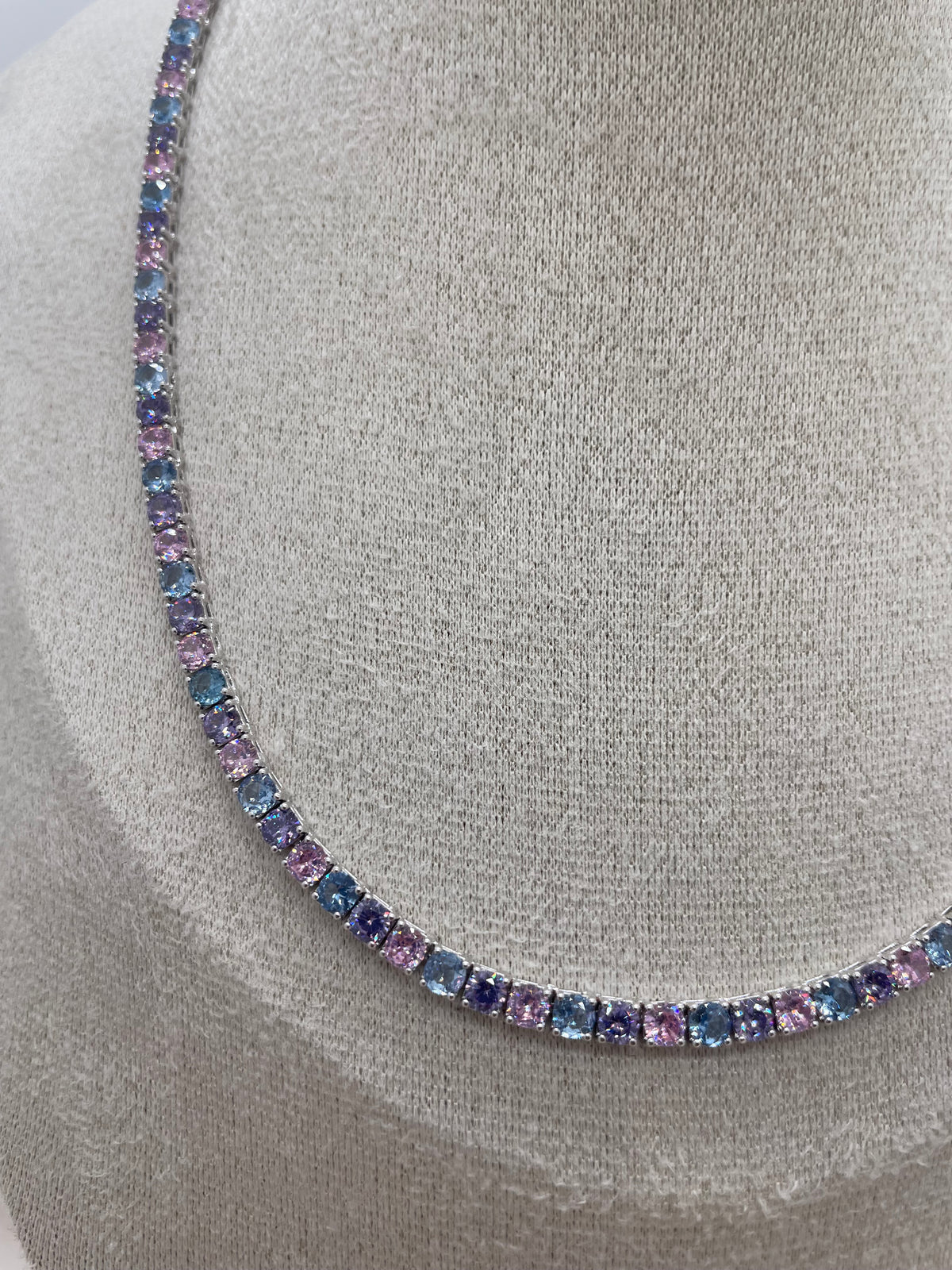 Multicolor Tennis Necklace