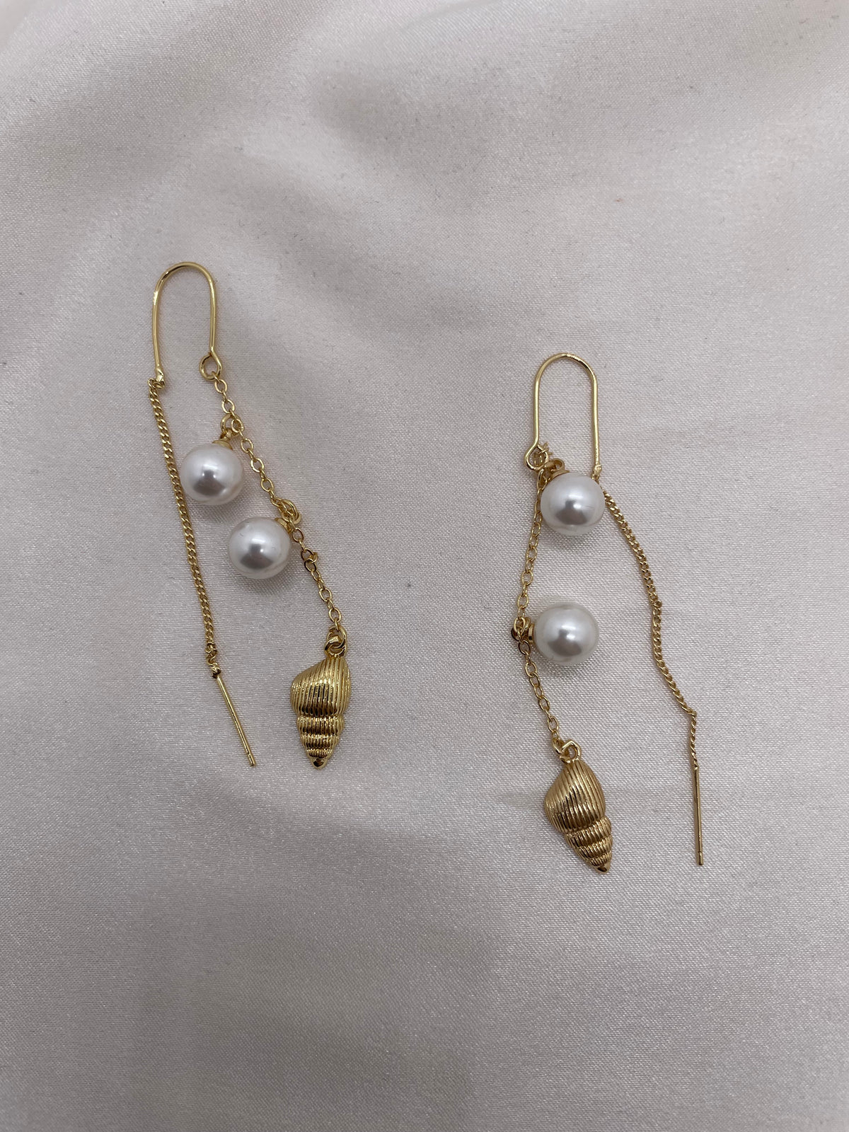 Pearl Sea Shell Earrings