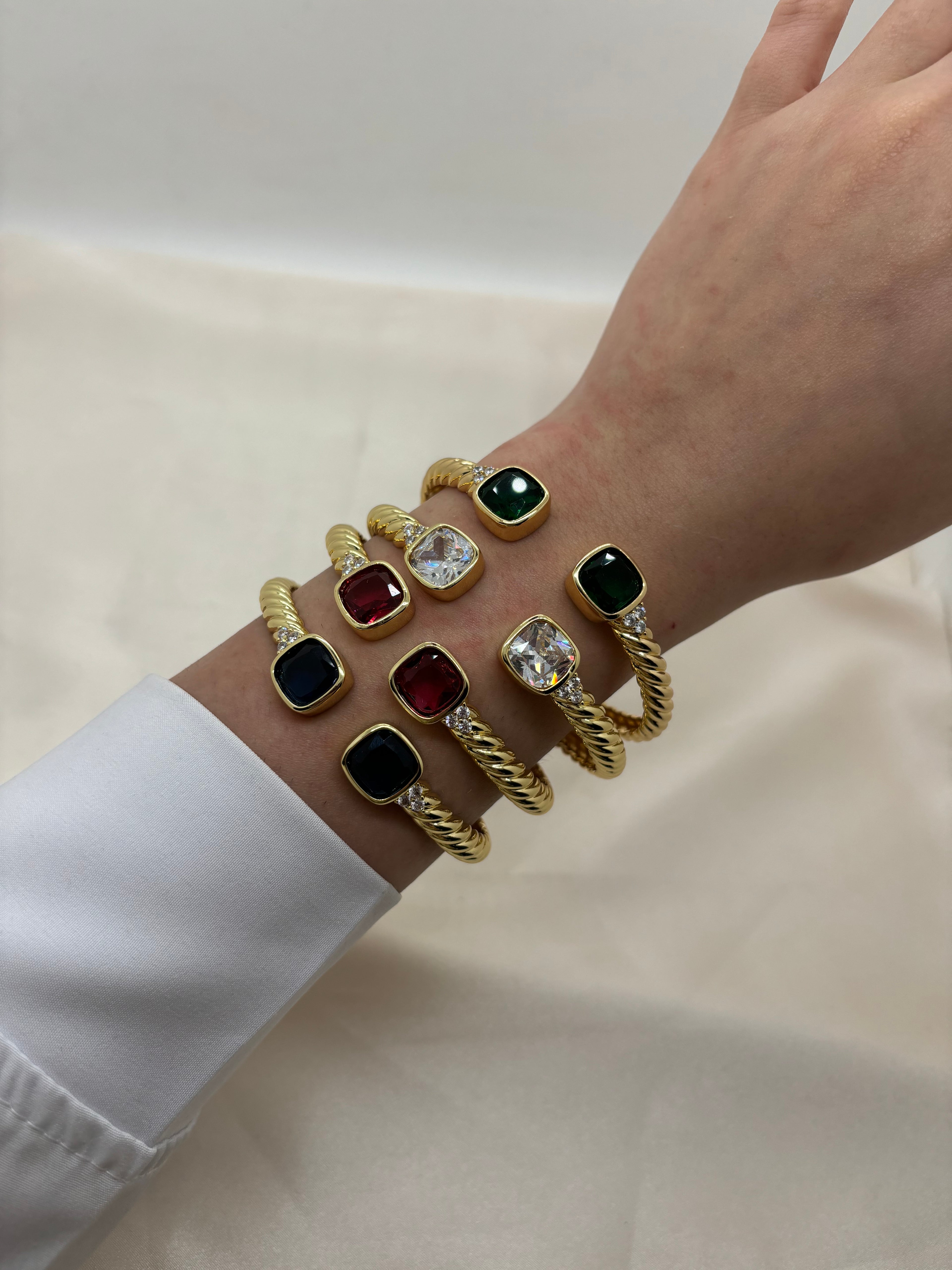Colorful cube bangle