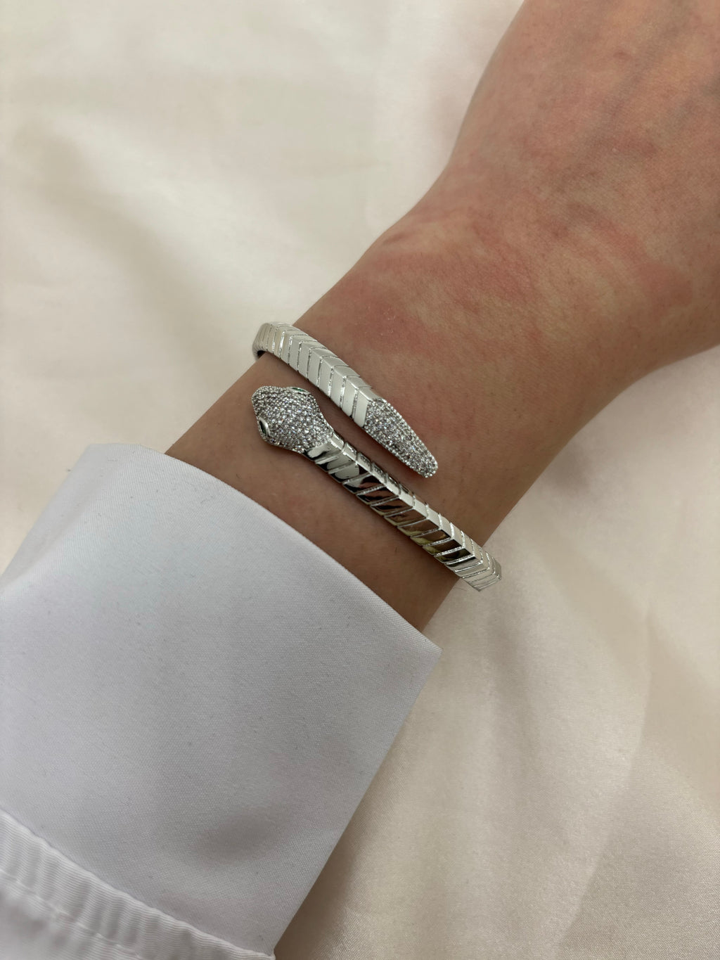 Snake with zircon bangle