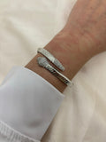 Spiral snake with zircon bangle