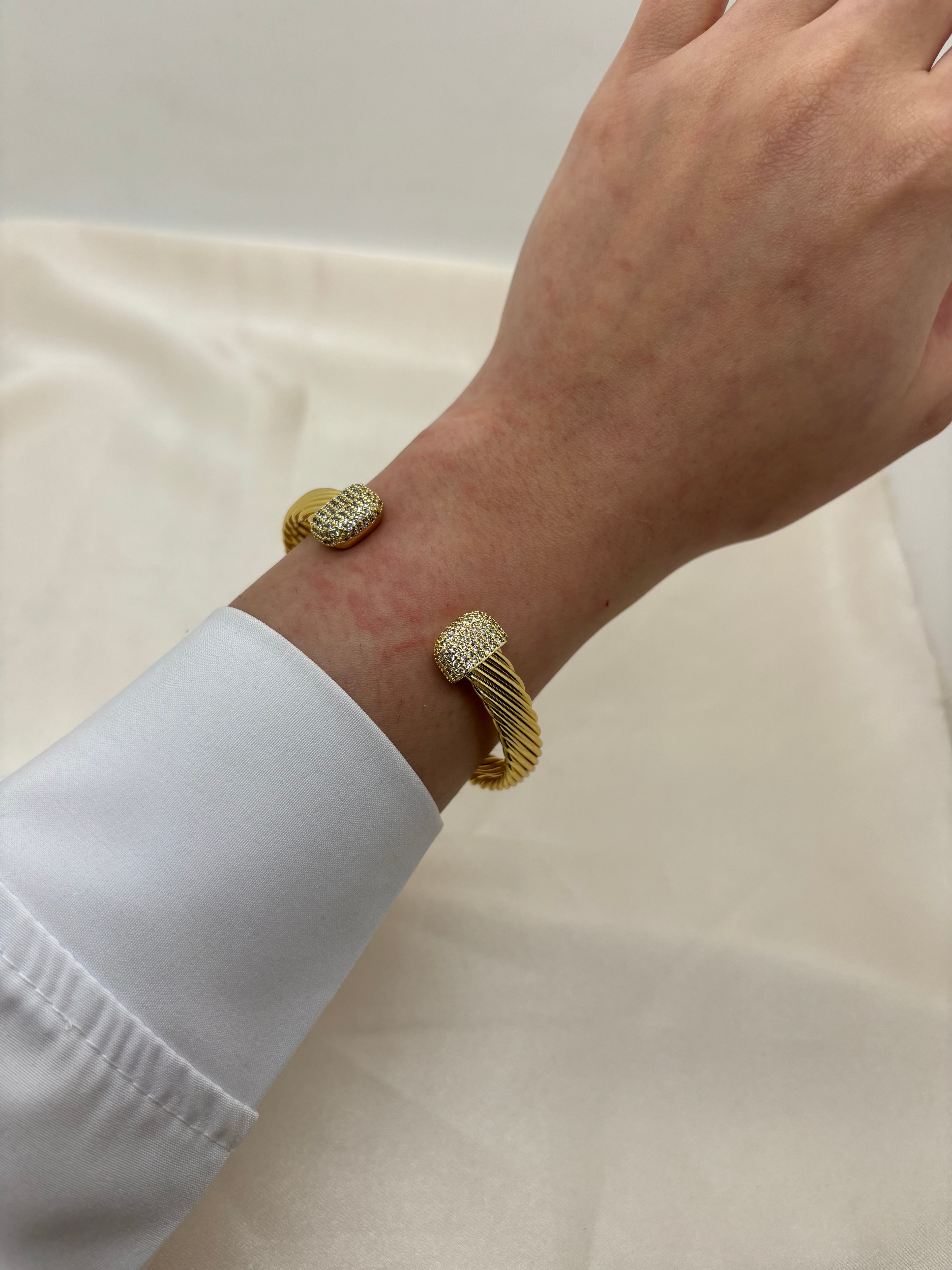 Zircon rectangle bangle