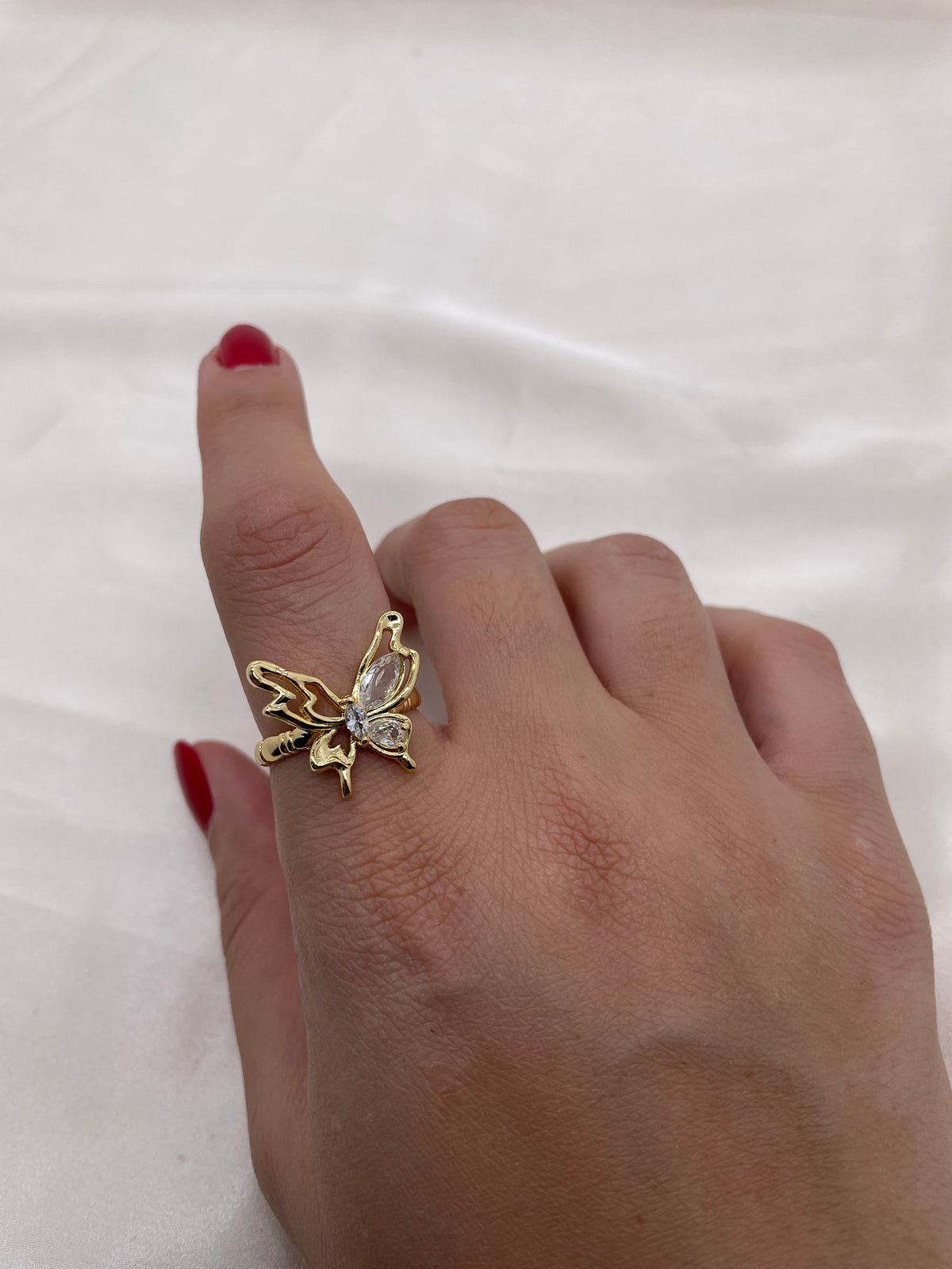 Butterfly Zircon Ring