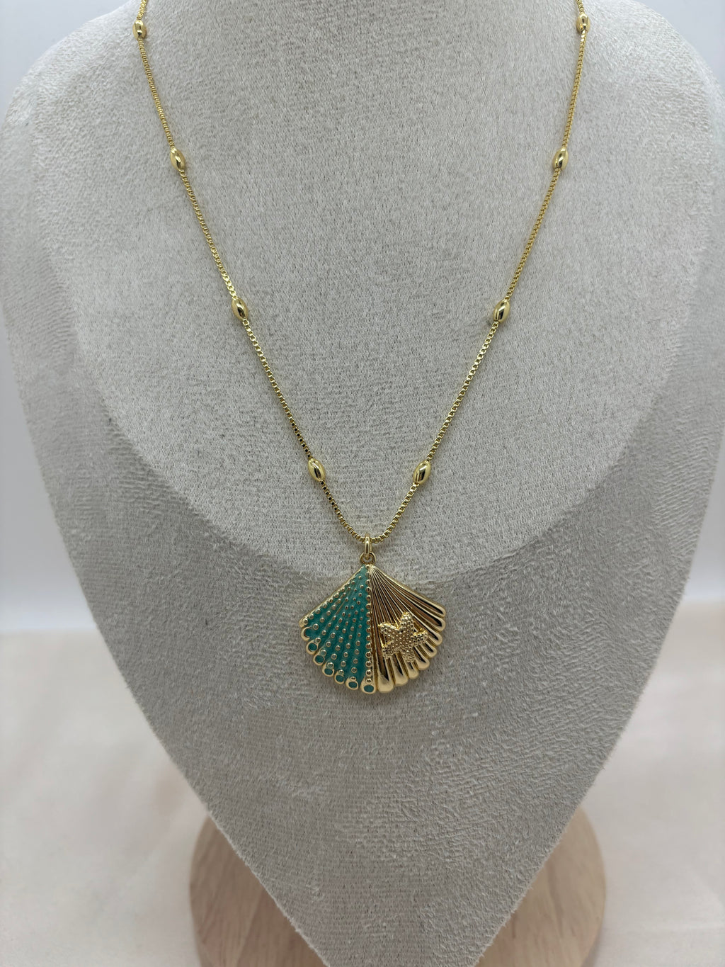 Blue Seashell Necklace