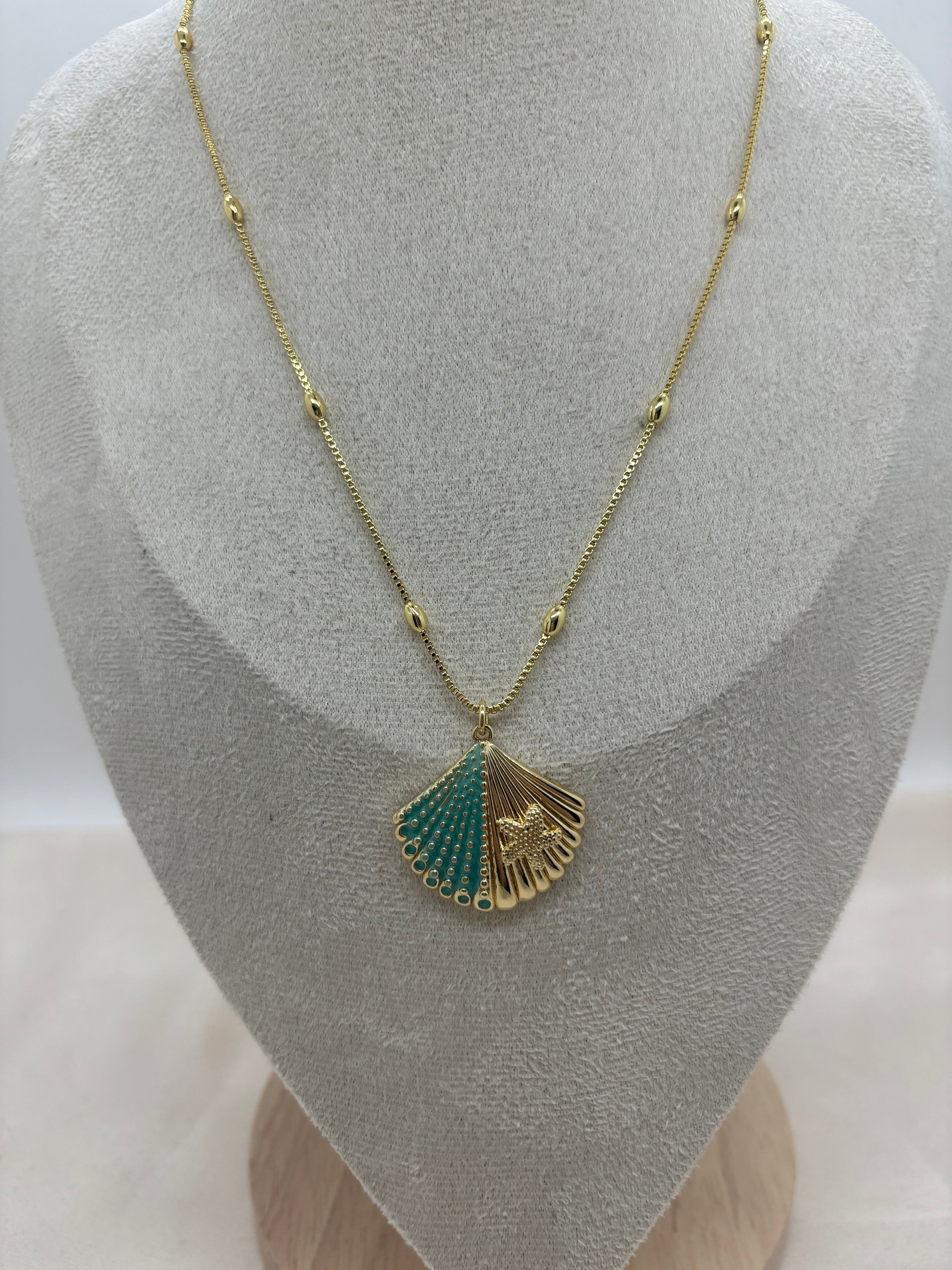 Blue Seashell Necklace