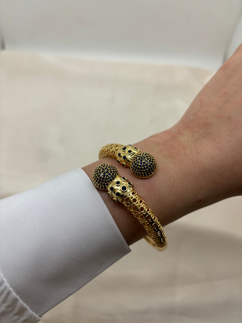 Colorful zircon bangle