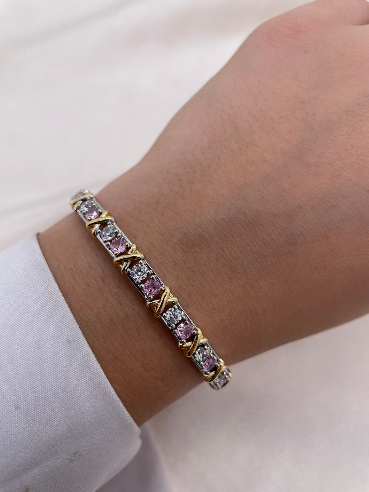 Colored Silver Bangle