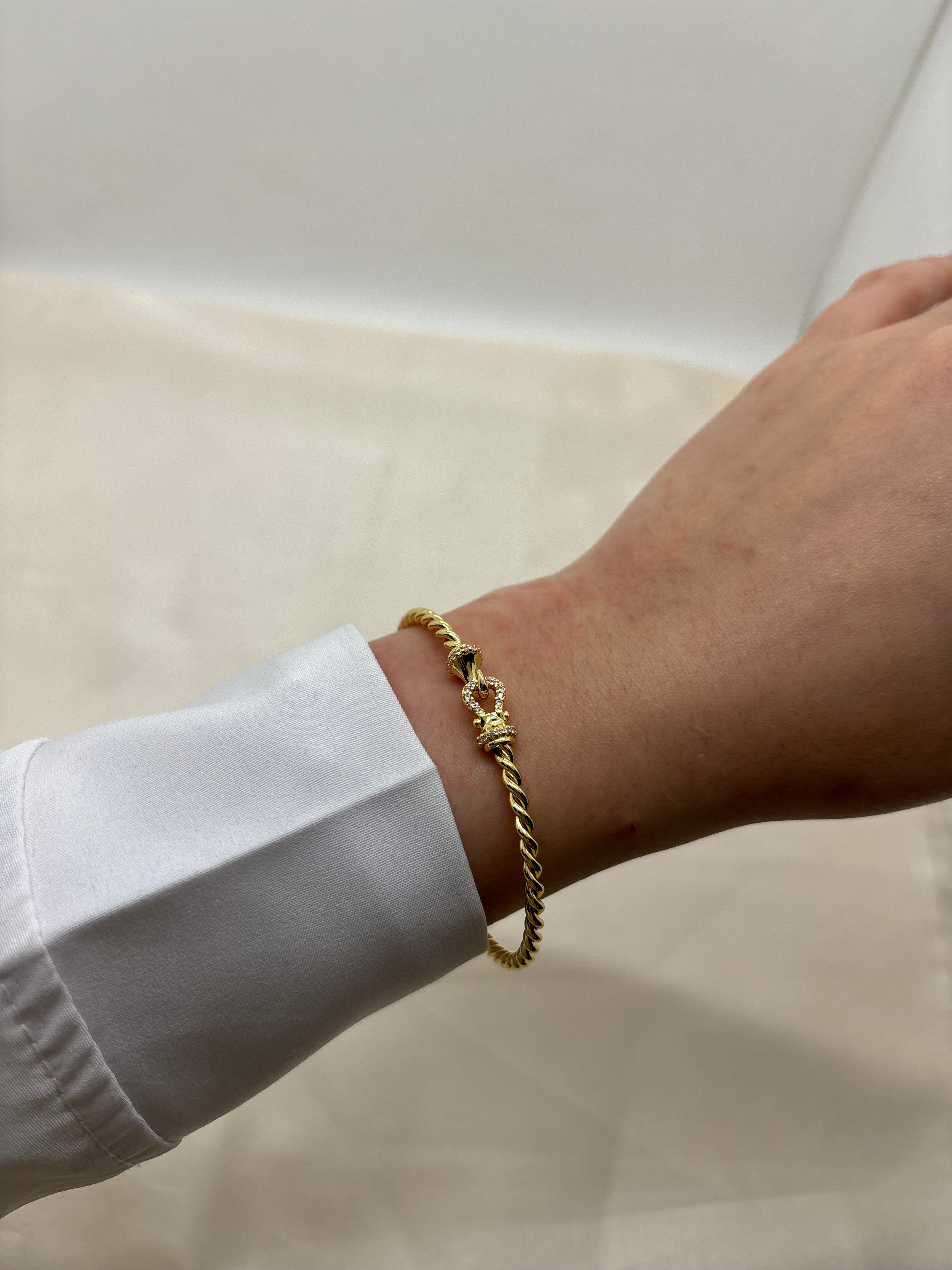 Minimal belt bangle