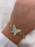 Zircon Butterfly Bracelet