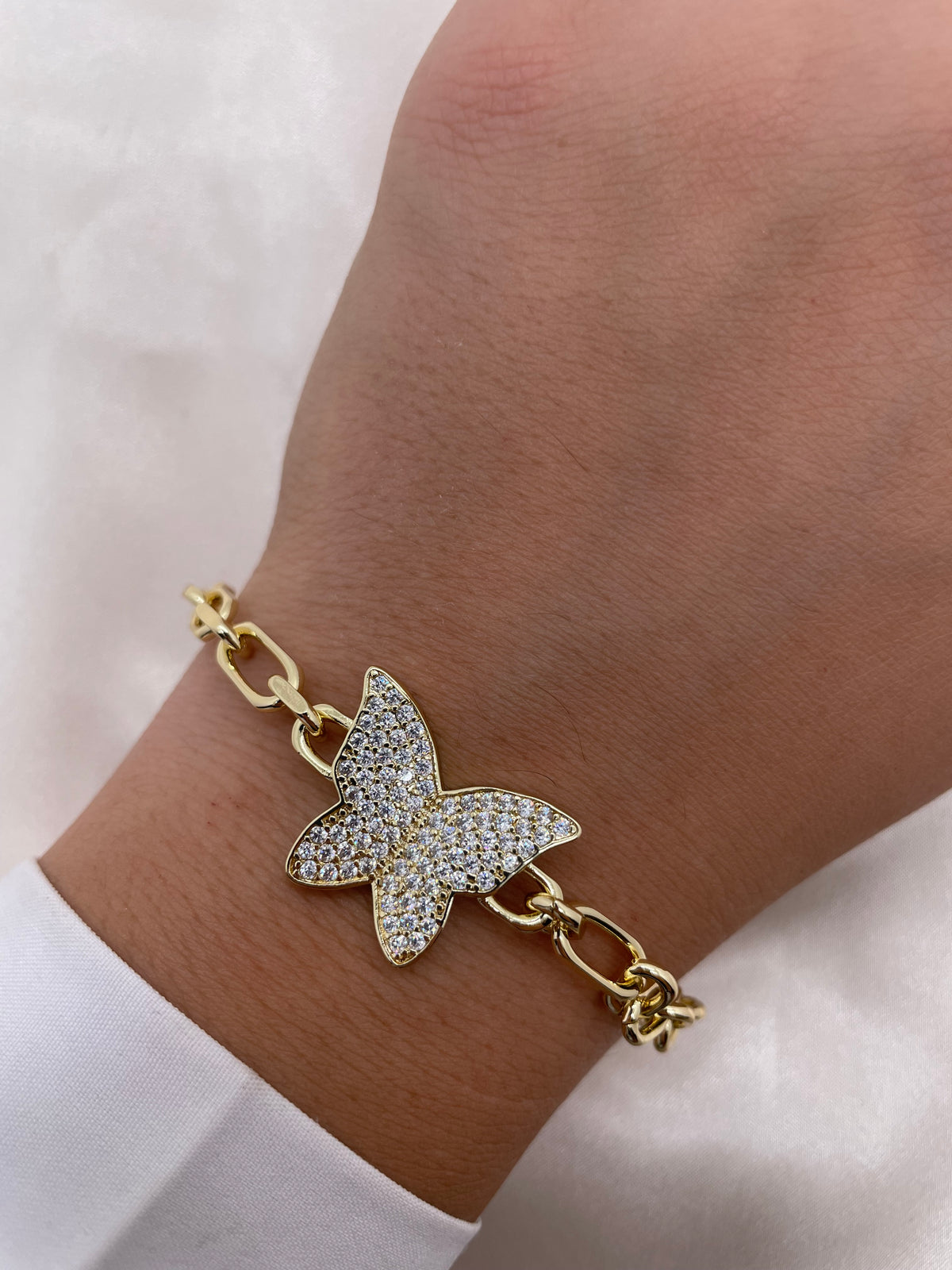 Zircon Butterfly Bracelet